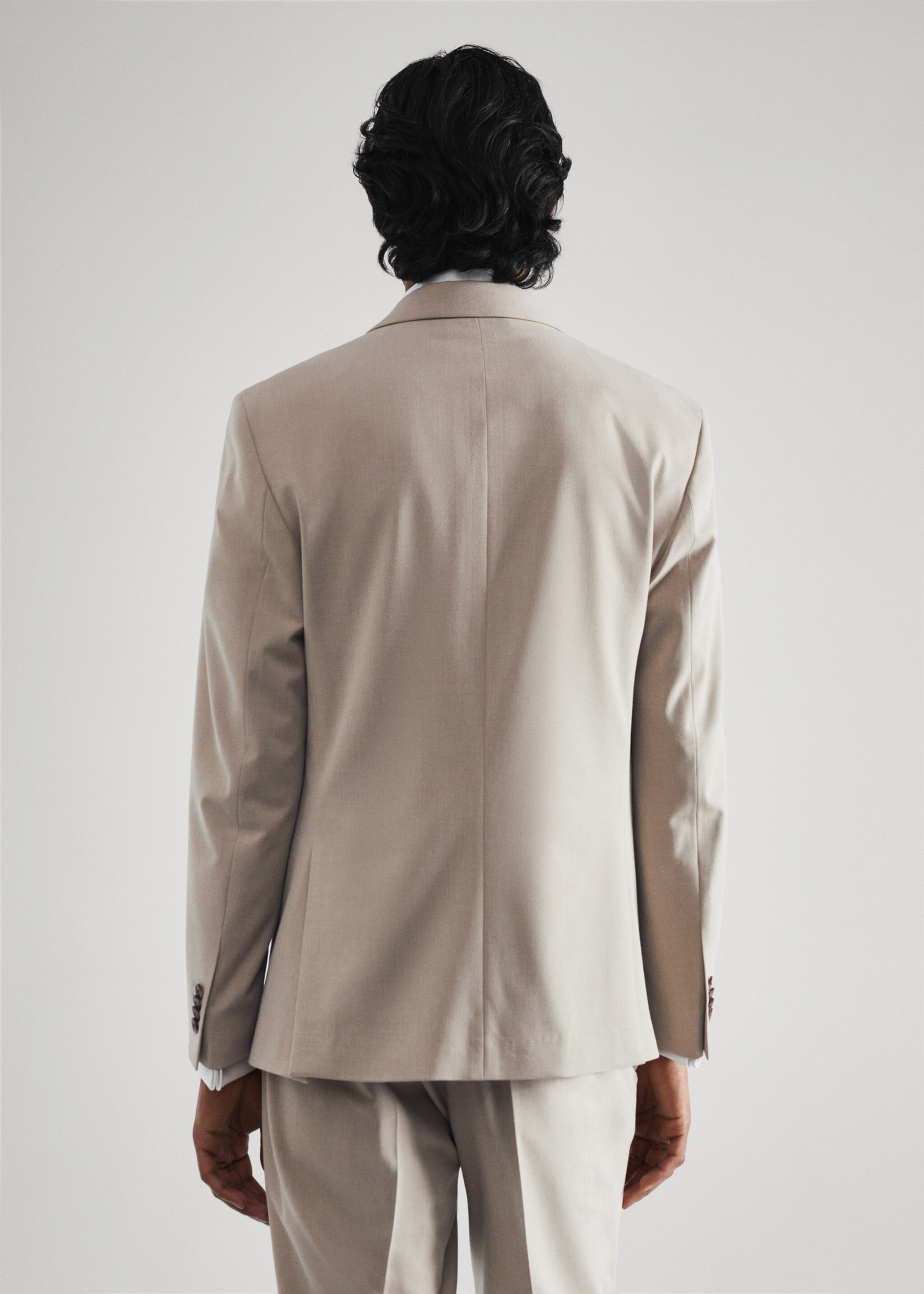 Stretch-fabric slim-fit suit jacket - Reverse of the article