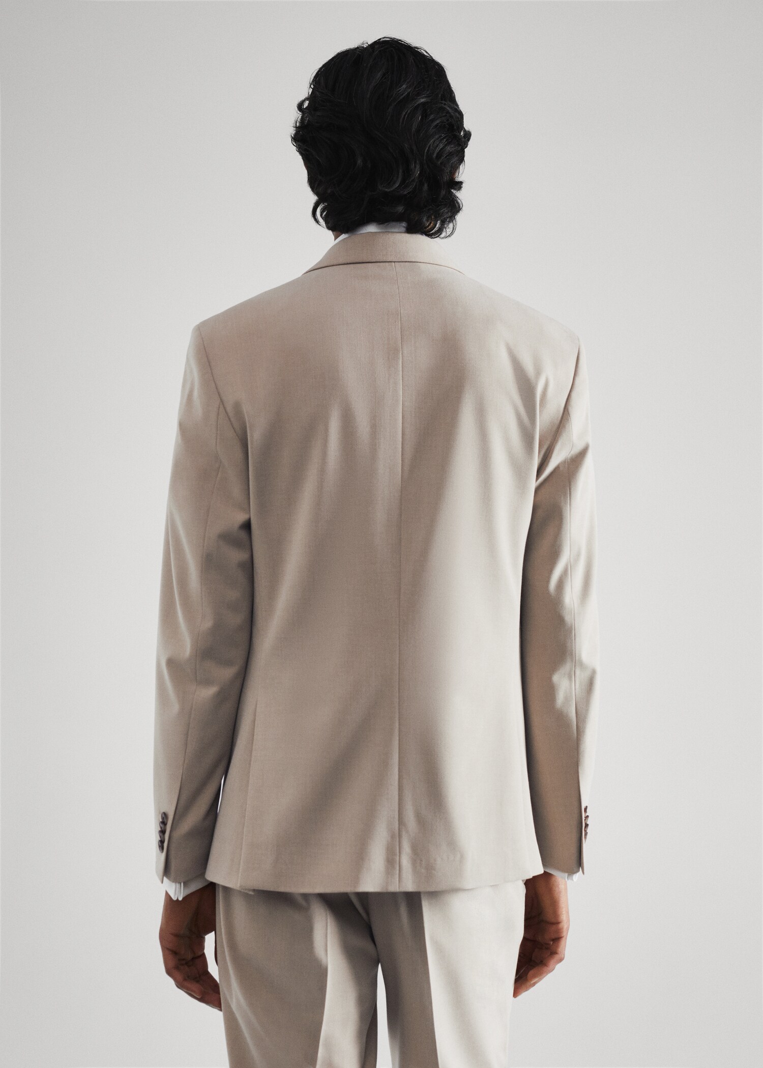 Americana traje slim fit tejido comfort stretch - Reverso del artículo
