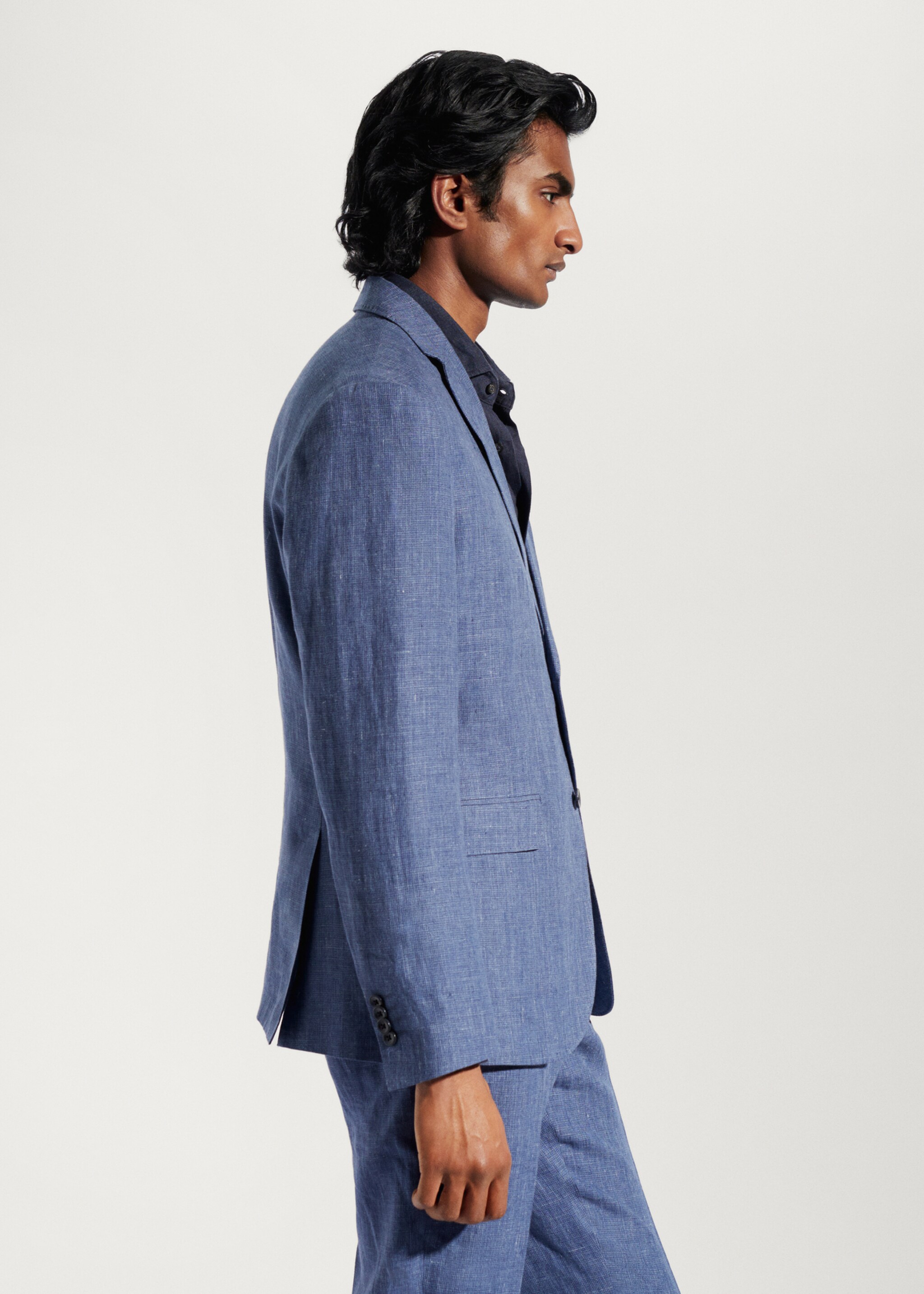 Blazer suit 100% linen - Details of the article 2