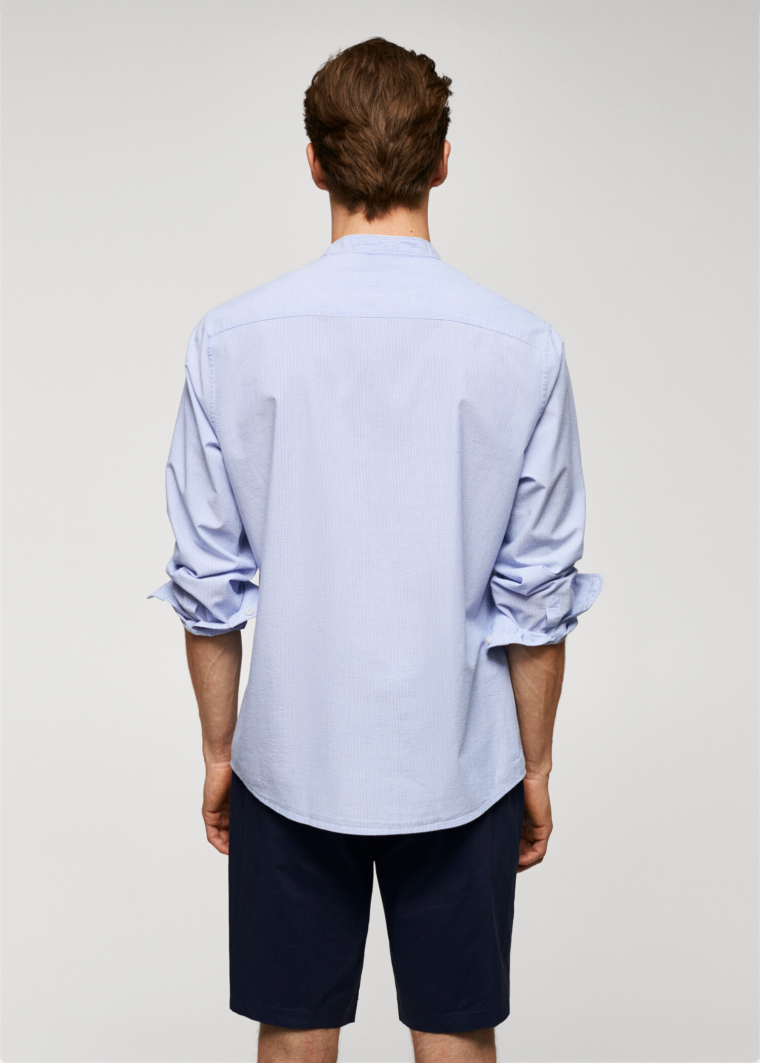Camisa algodón seersucker mil rayas - Reverso del artículo