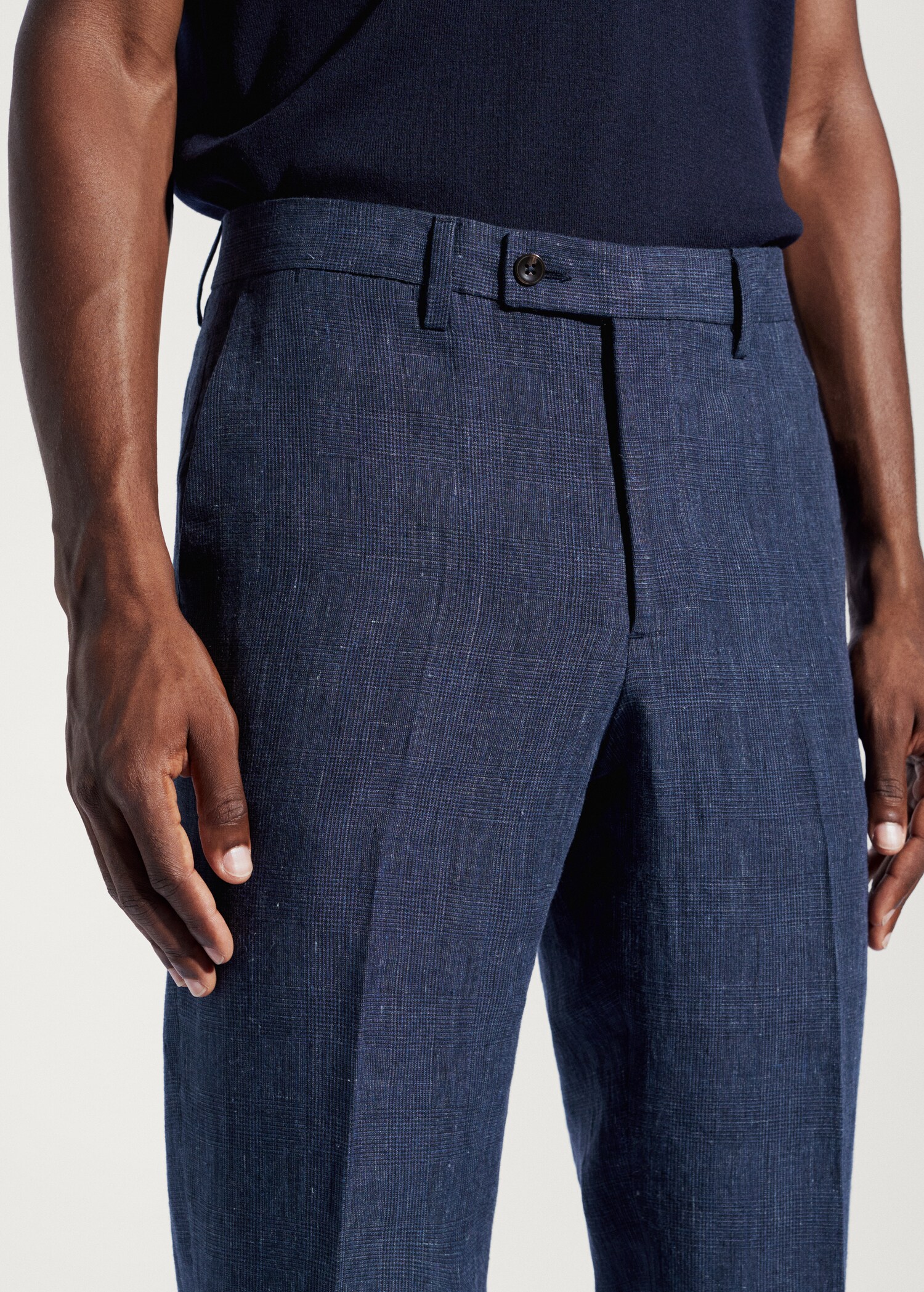 100% linen suit trousers - Details of the article 1