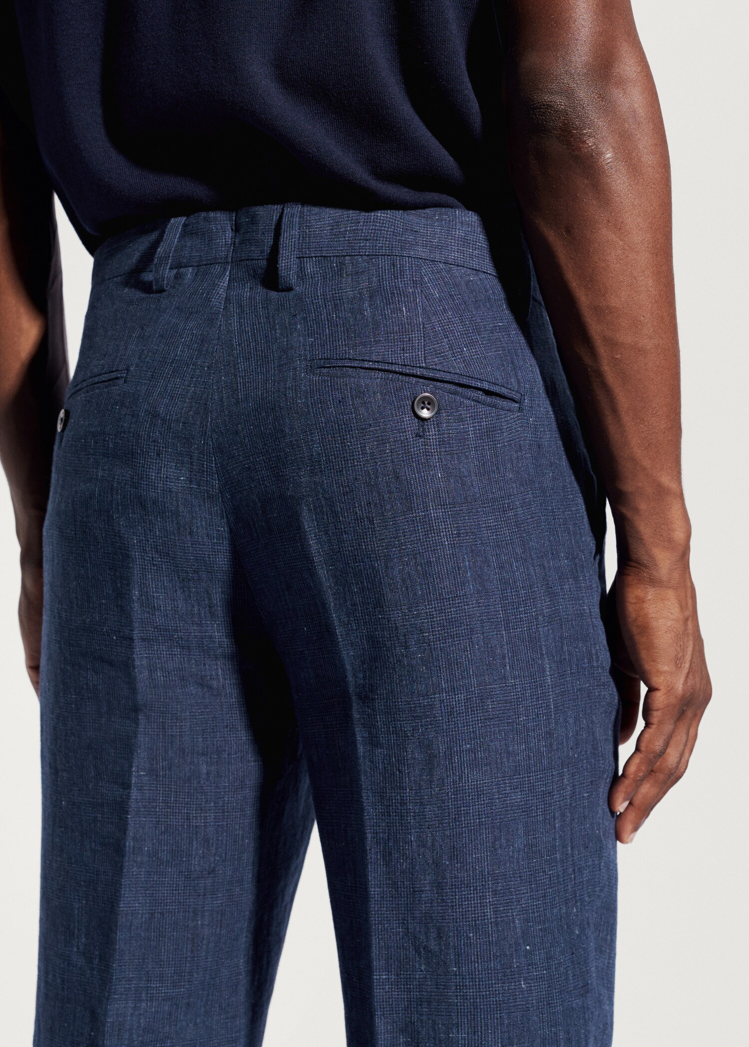 100% linen suit trousers - Details of the article 4