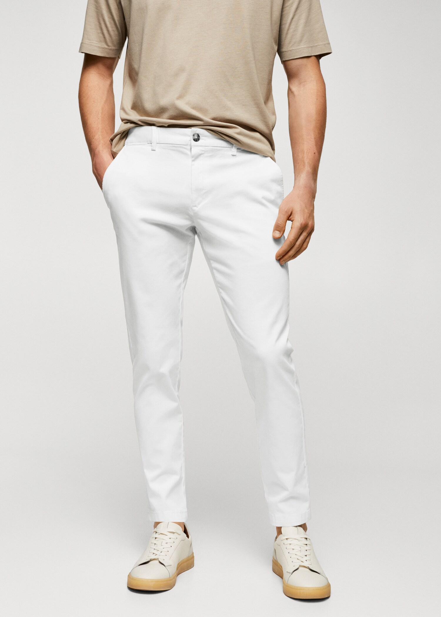 Tapered Crop-Baumwollhose - Mittlere Ansicht