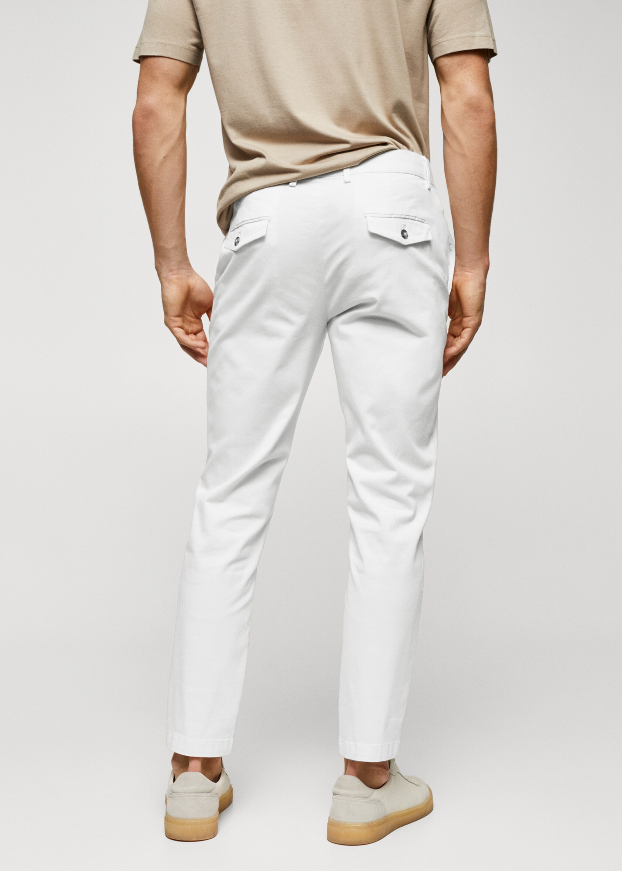 Katoenen tapered crop broek - Achterkant van het artikel