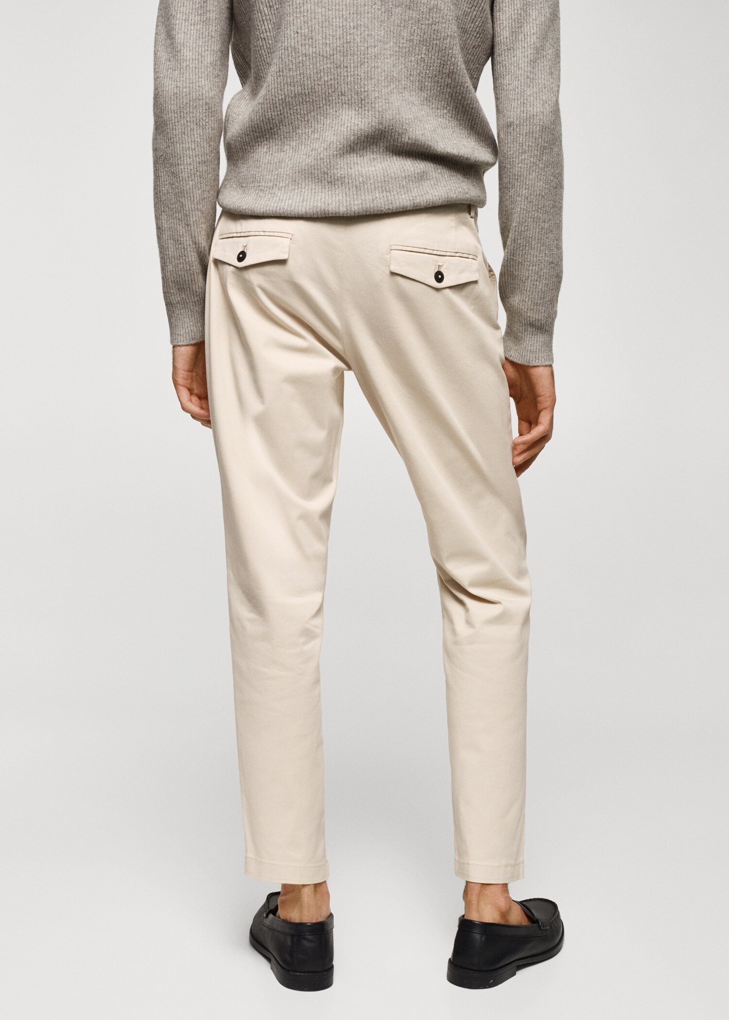 Pantalon coton tapered crop - Verso de l’article