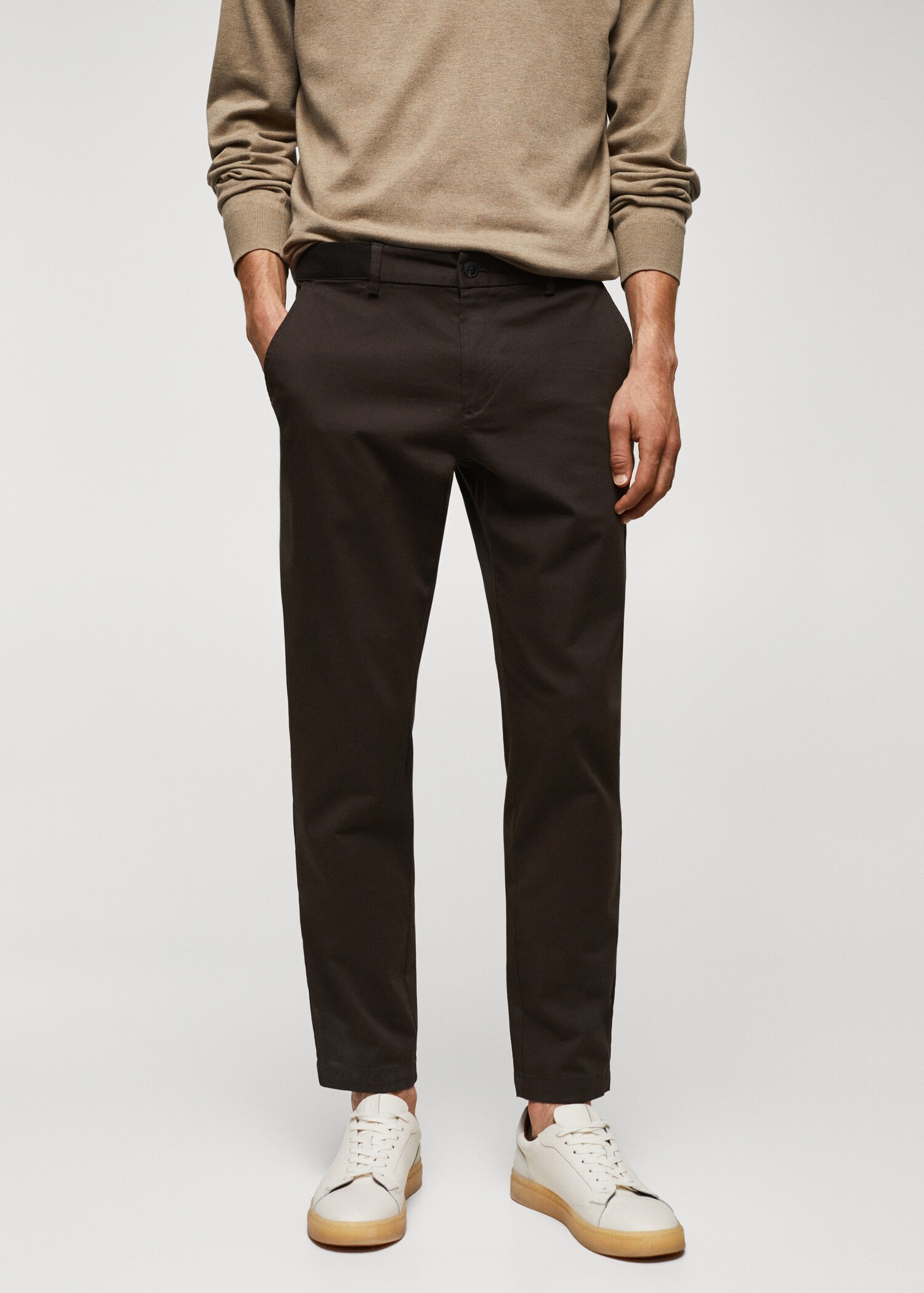 Pantalón algodón tapered crop - Plano medio
