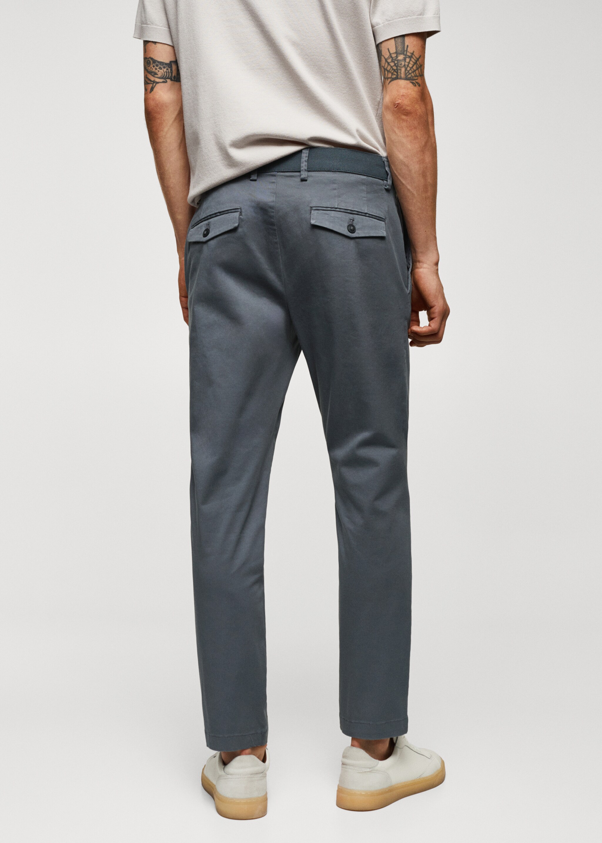 Pantalons cotó tapered crop - Revers de l'article