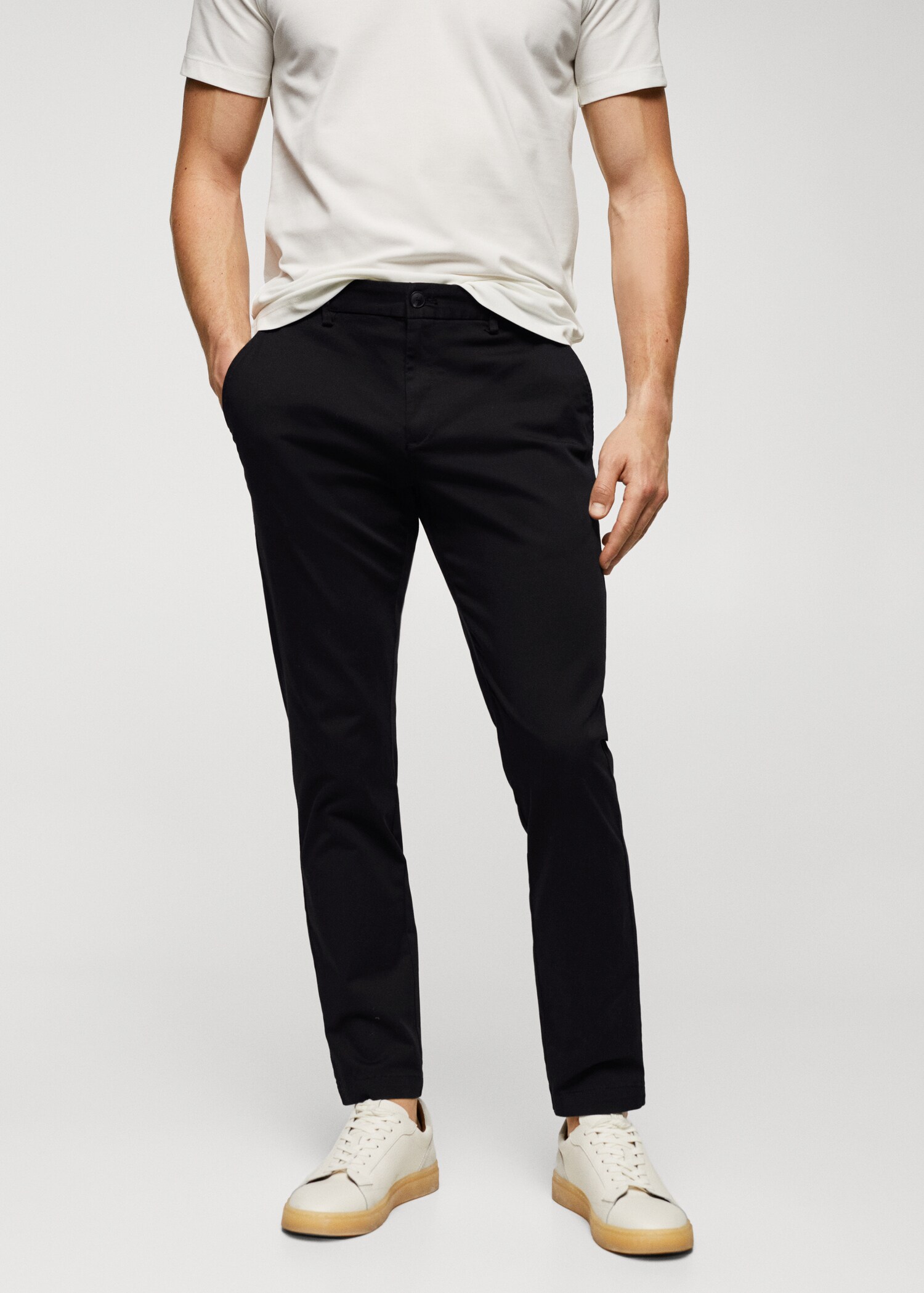 Pantalón algodón tapered crop - Plano medio