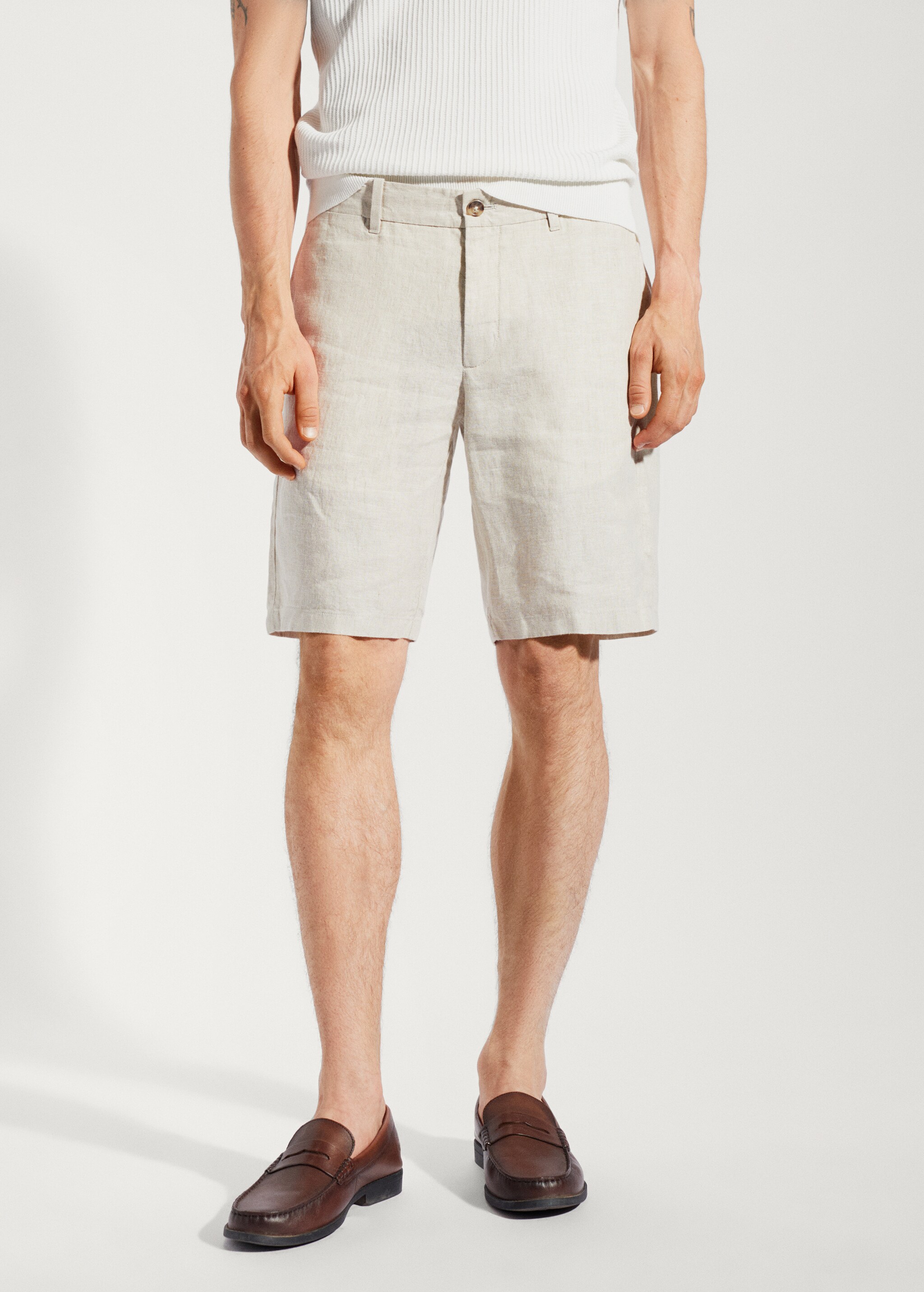 100% linen shorts - Medium plane