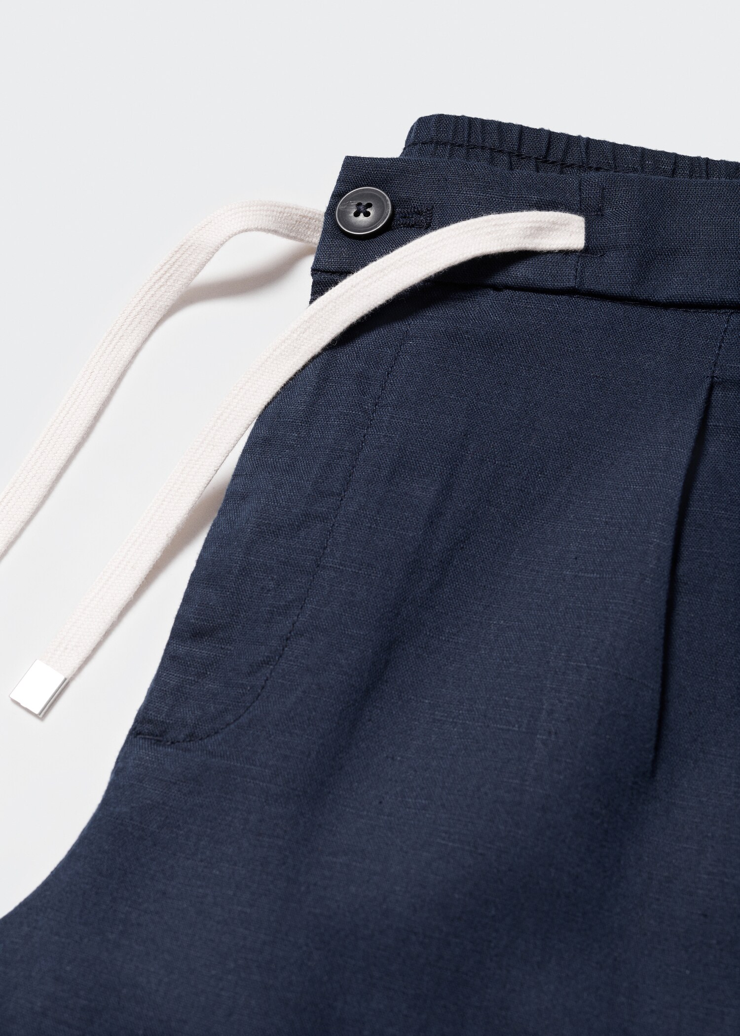 Slim-fit trousers with drawstring - Details of the article 8