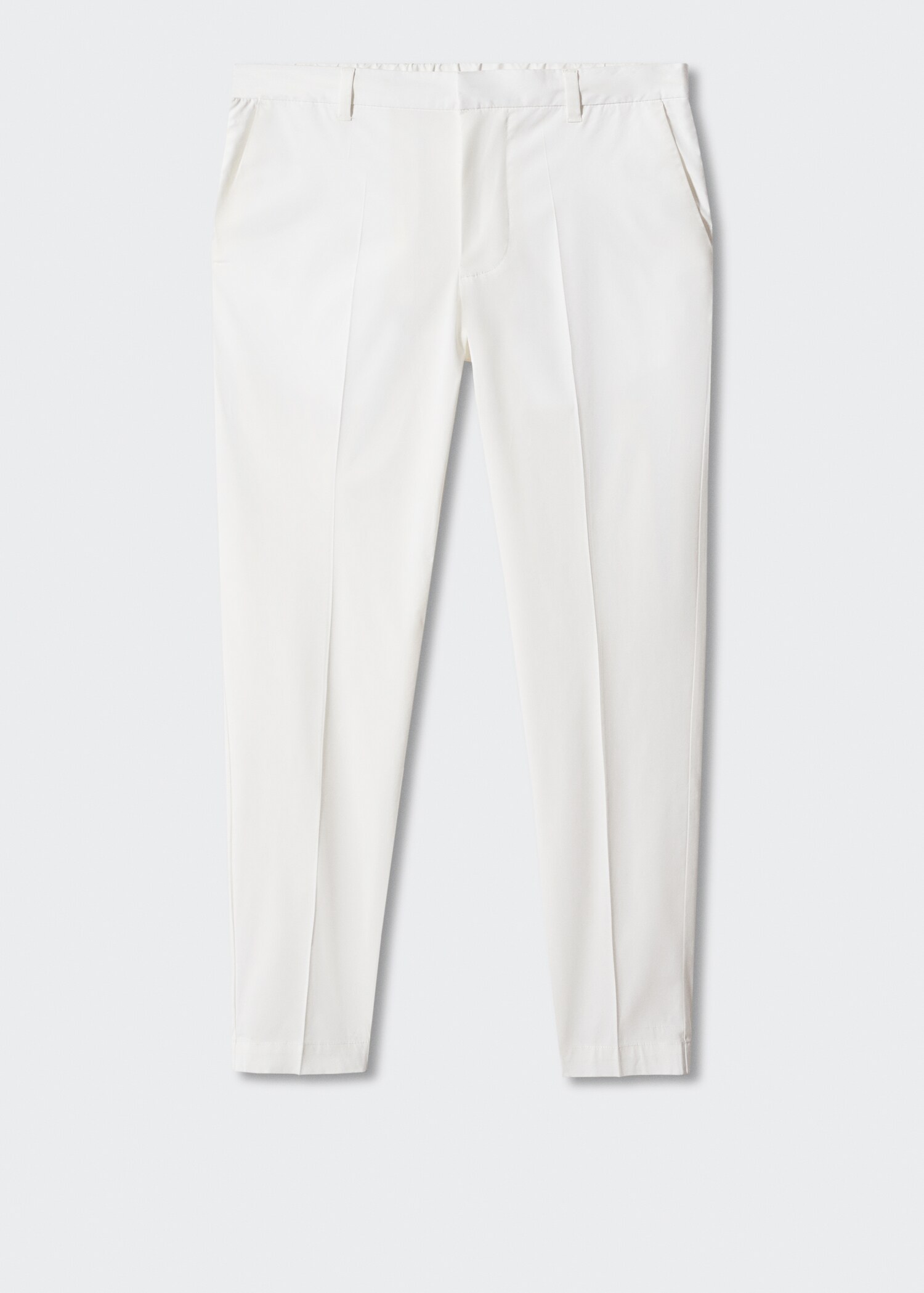 Slim-fit cotton trousers - Article without model