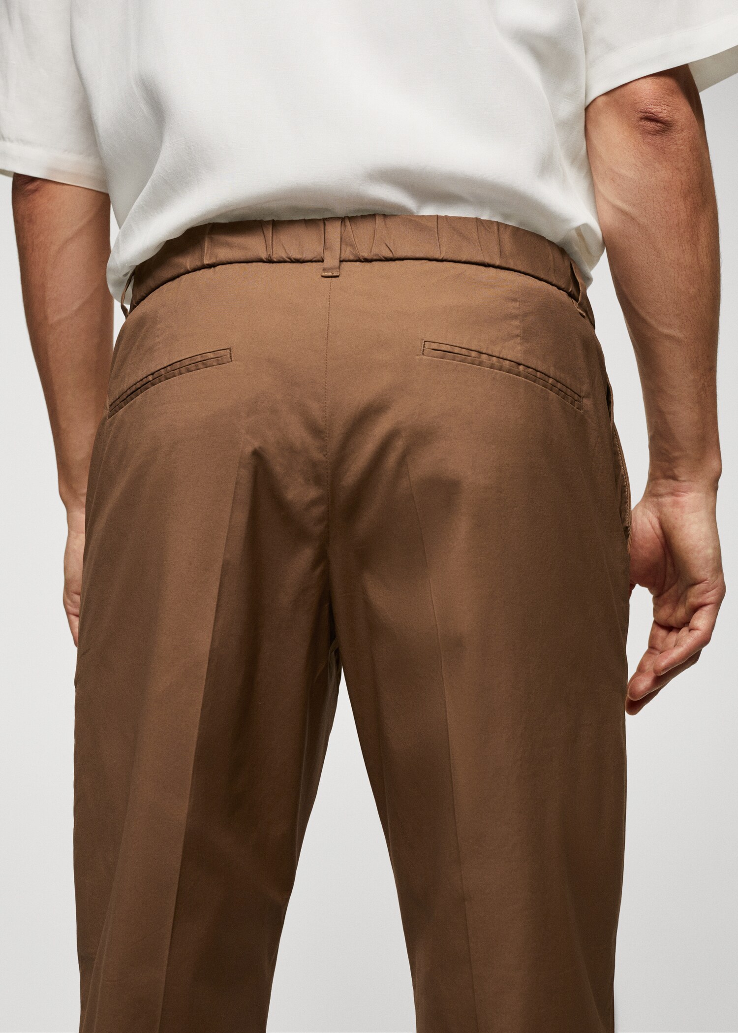Slim-fit cotton trousers - Details of the article 4