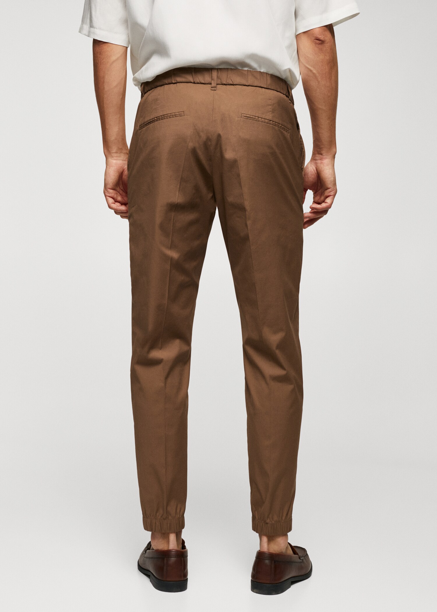 Slim-fit cotton trousers - Reverse of the article