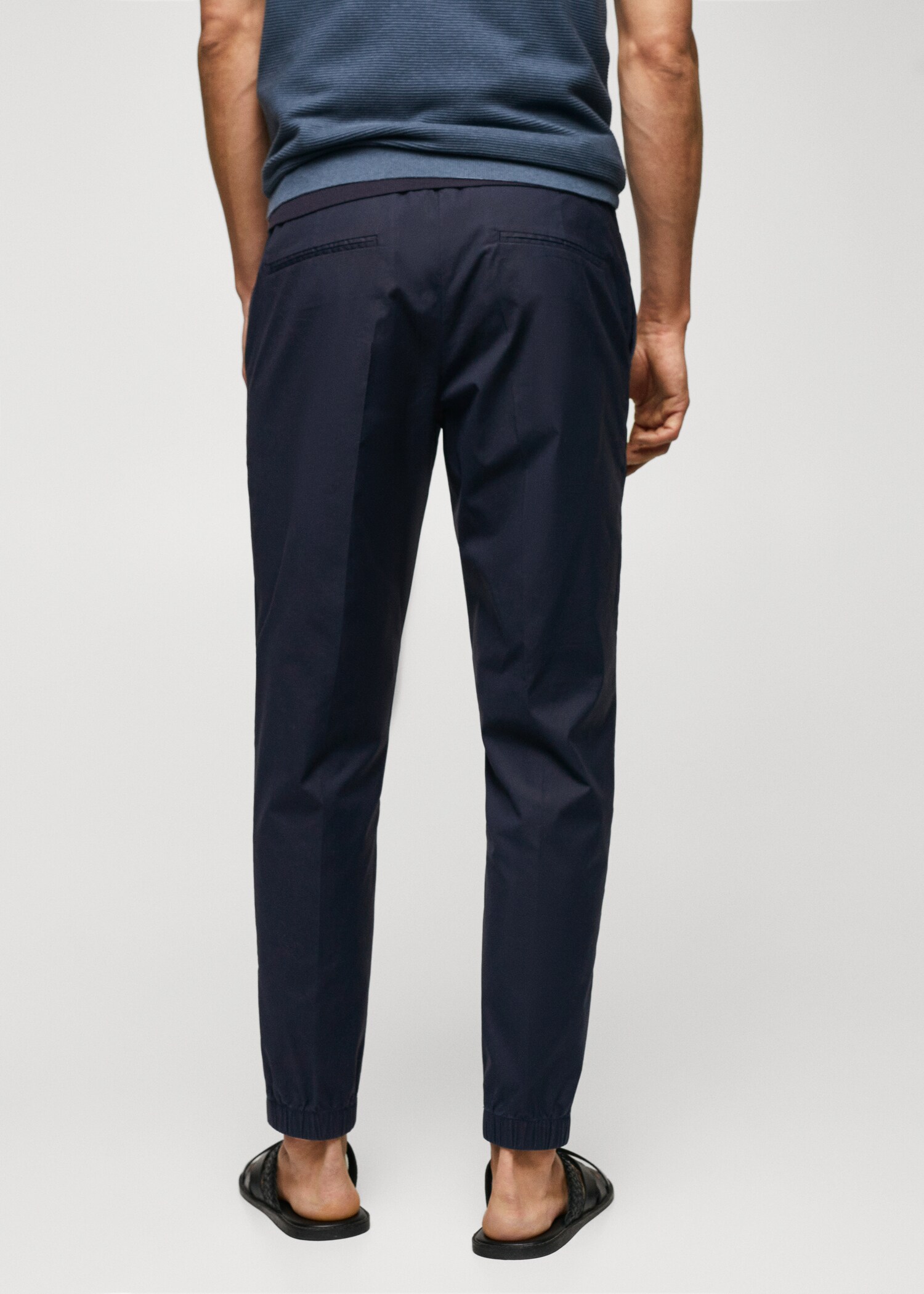 Slim-fit cotton trousers - Reverse of the article