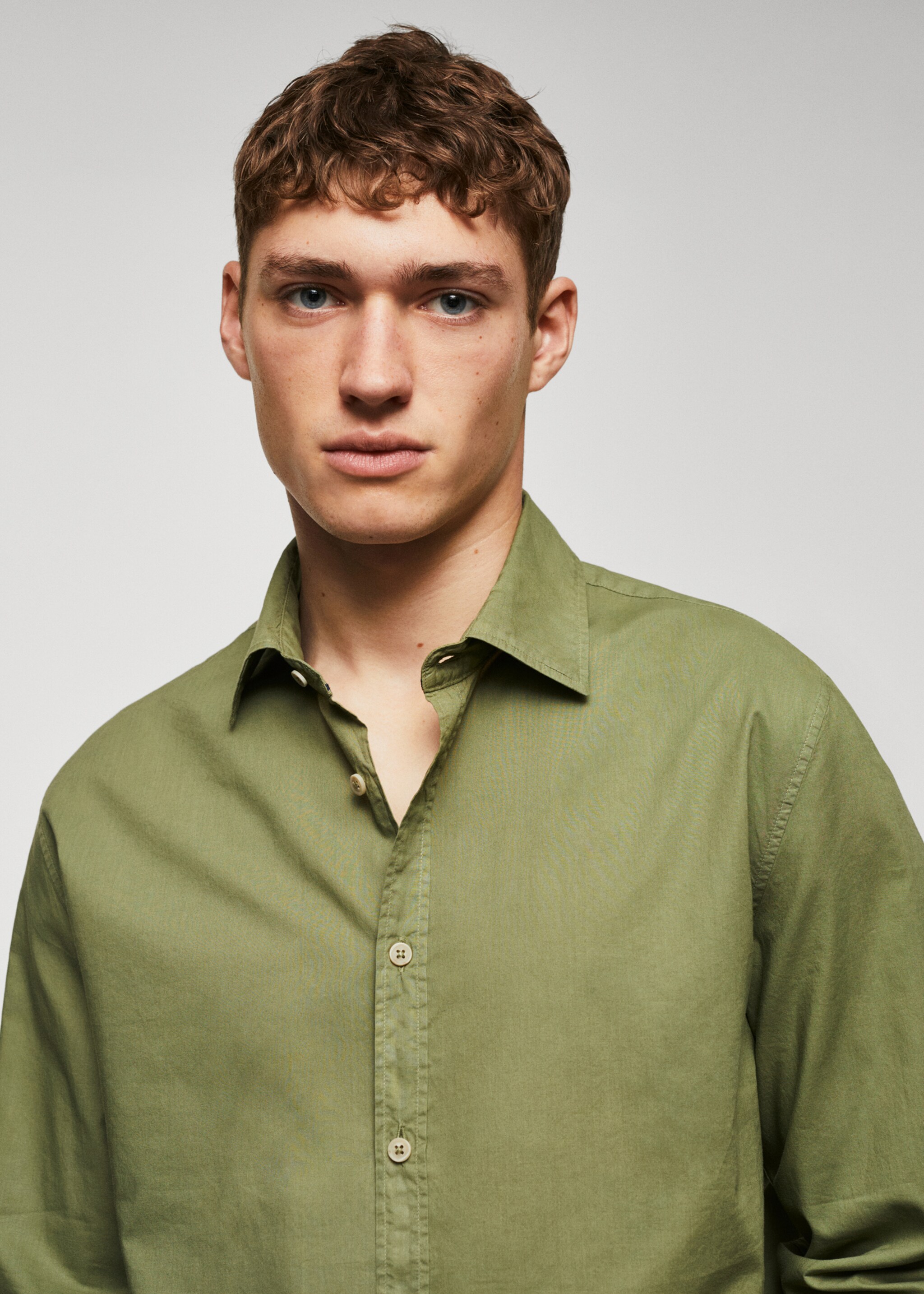 Regular-fit cotton voile shirt - Details of the article 1