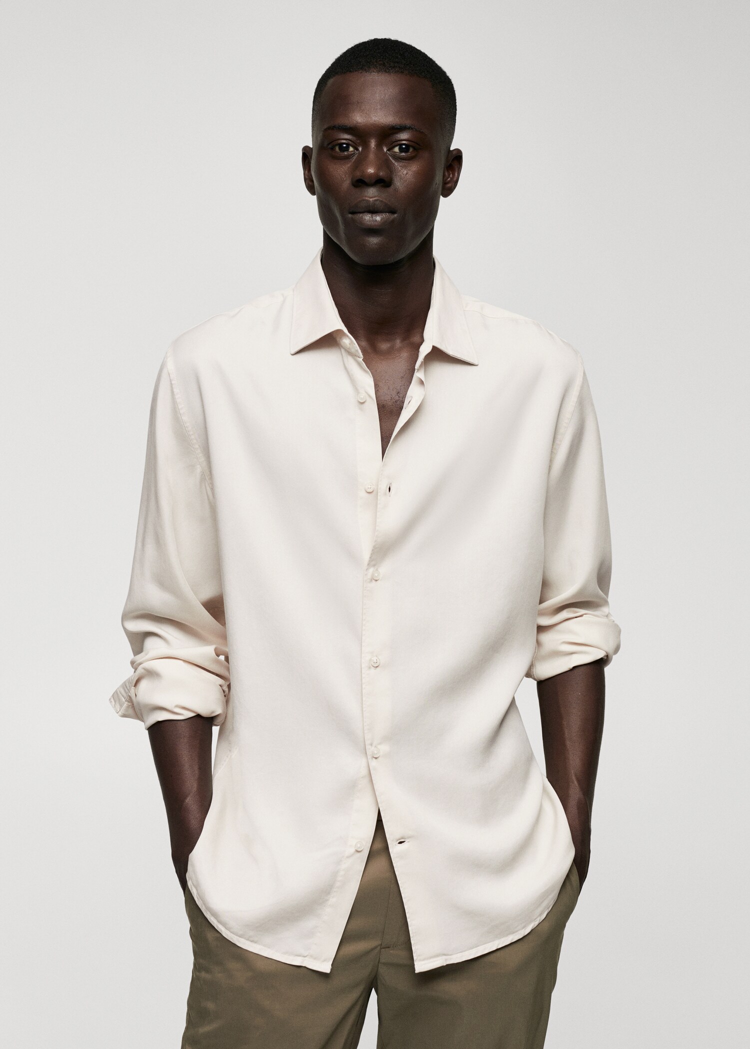 Camisa fluida lyocell - Pla mig