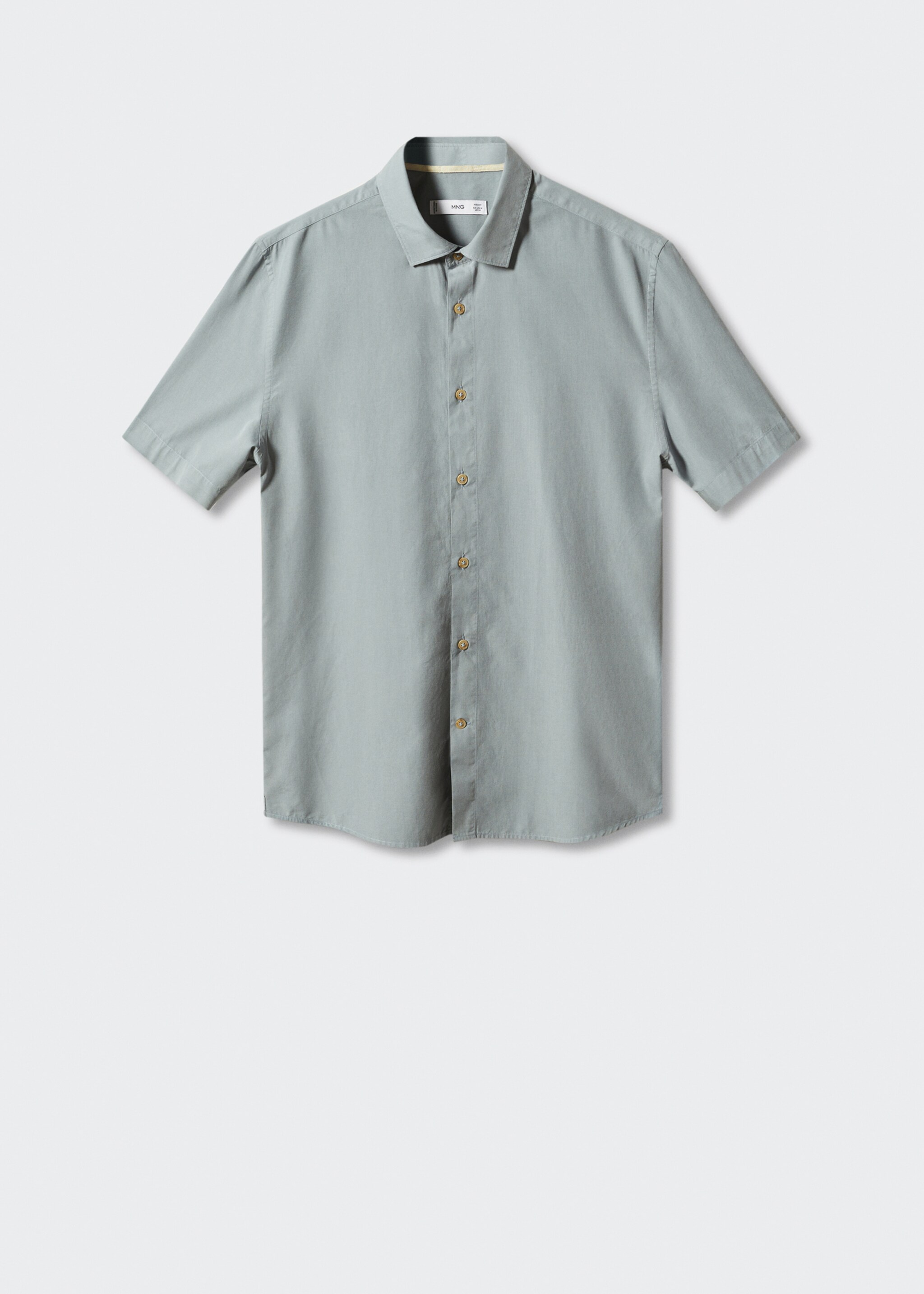 Lightweight cotton shirt - Article without model, Ochre. Ref: 57040577-00.