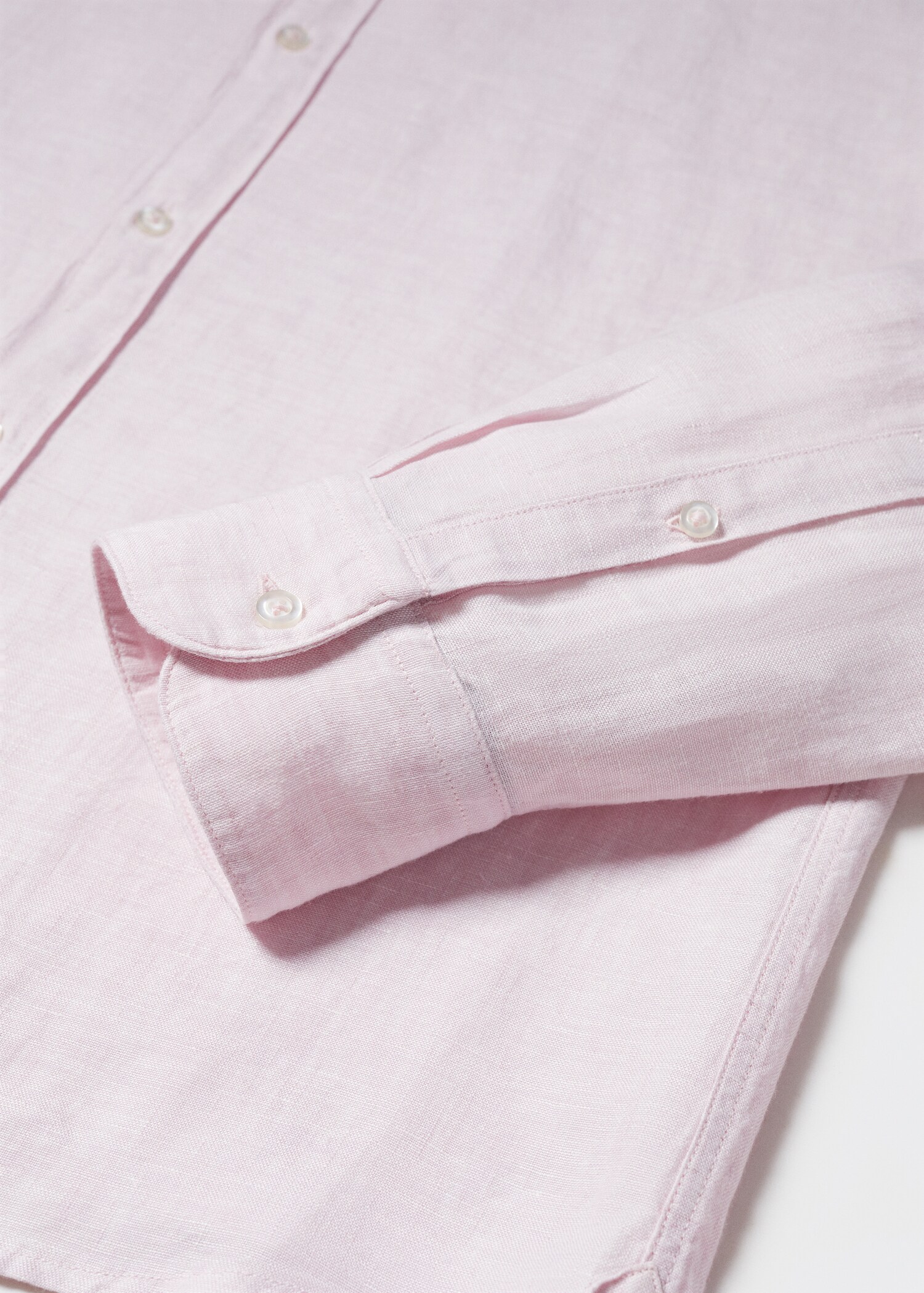 100% linen Mao collar shirt - Details of the article 8