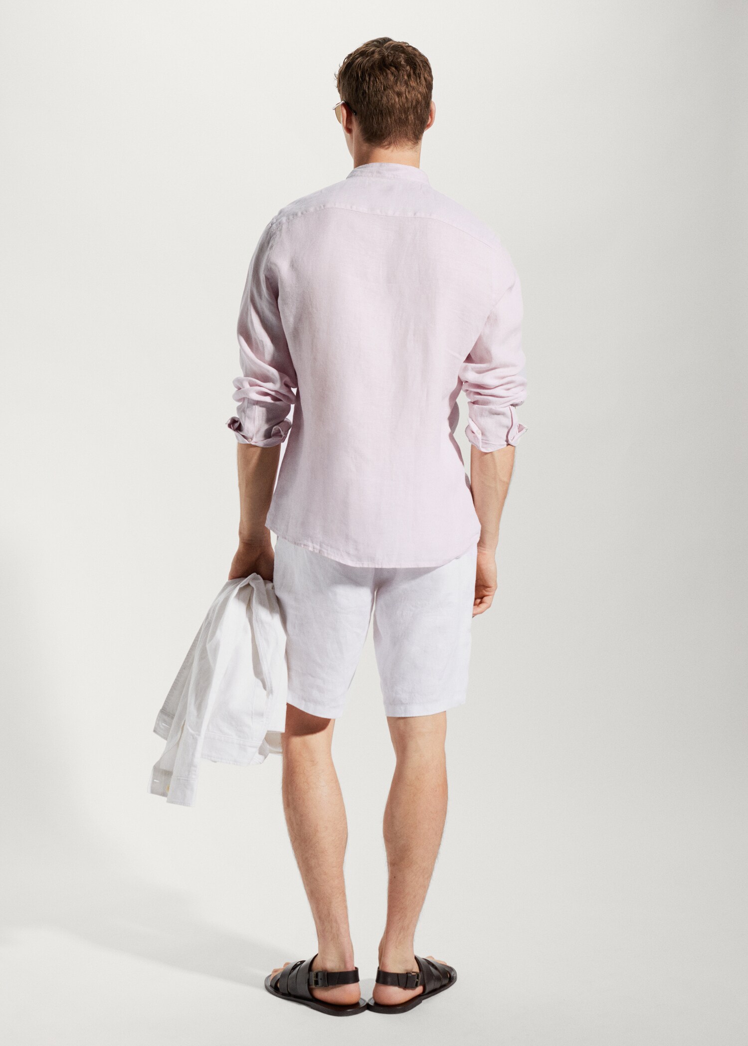 100% linen Mao collar shirt - Reverse of the article