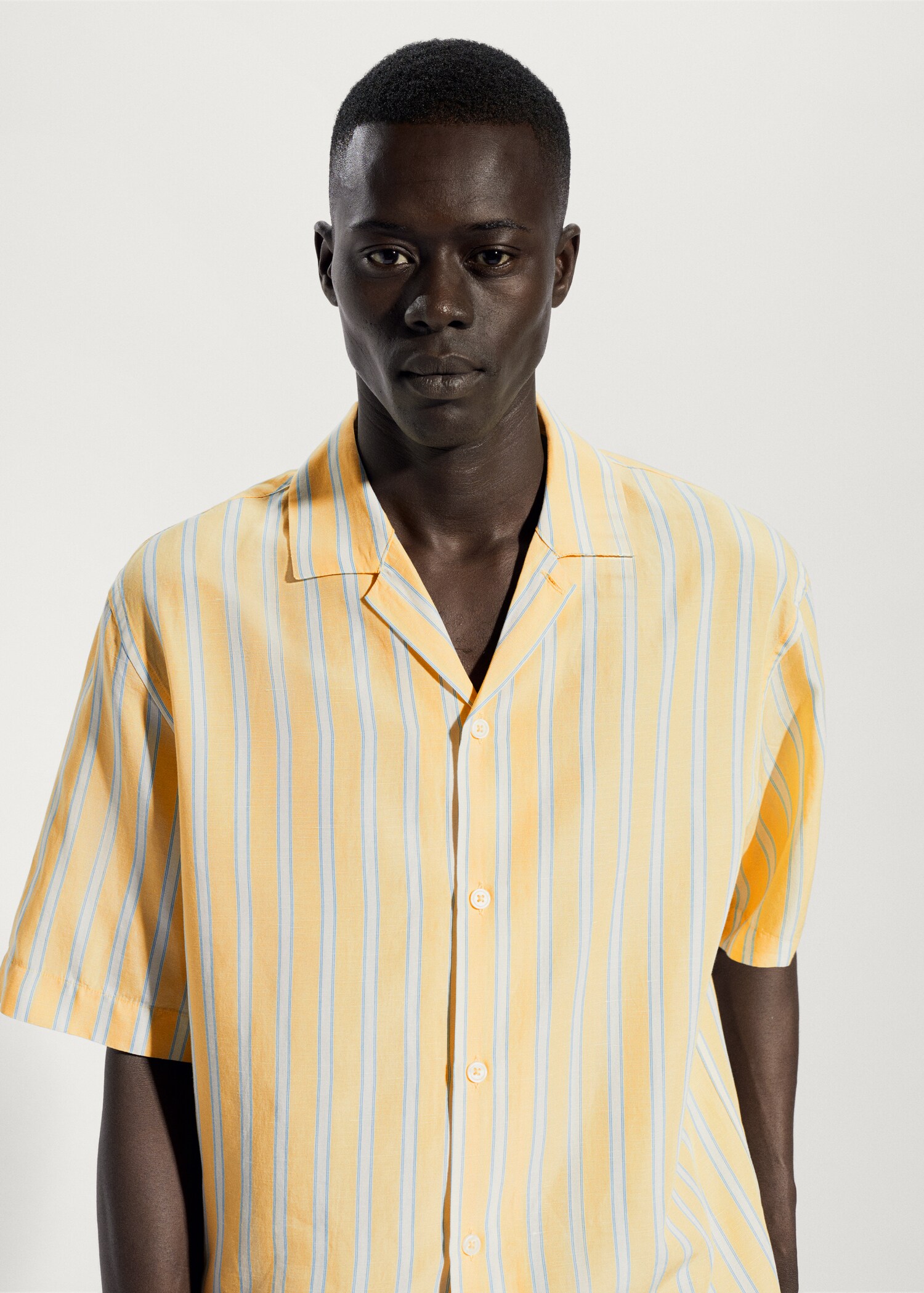 Camisa algodón lino rayas - Detalle del artículo 1