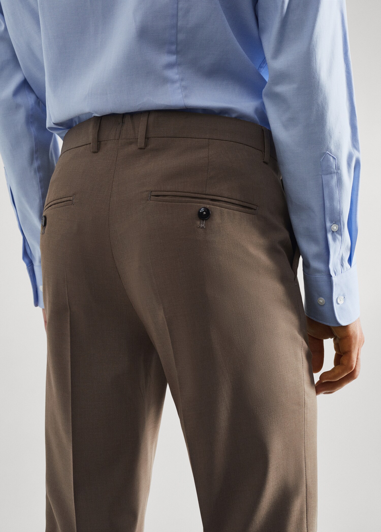 Stretch-fabric slim-fit suit pants - Details of the article 4