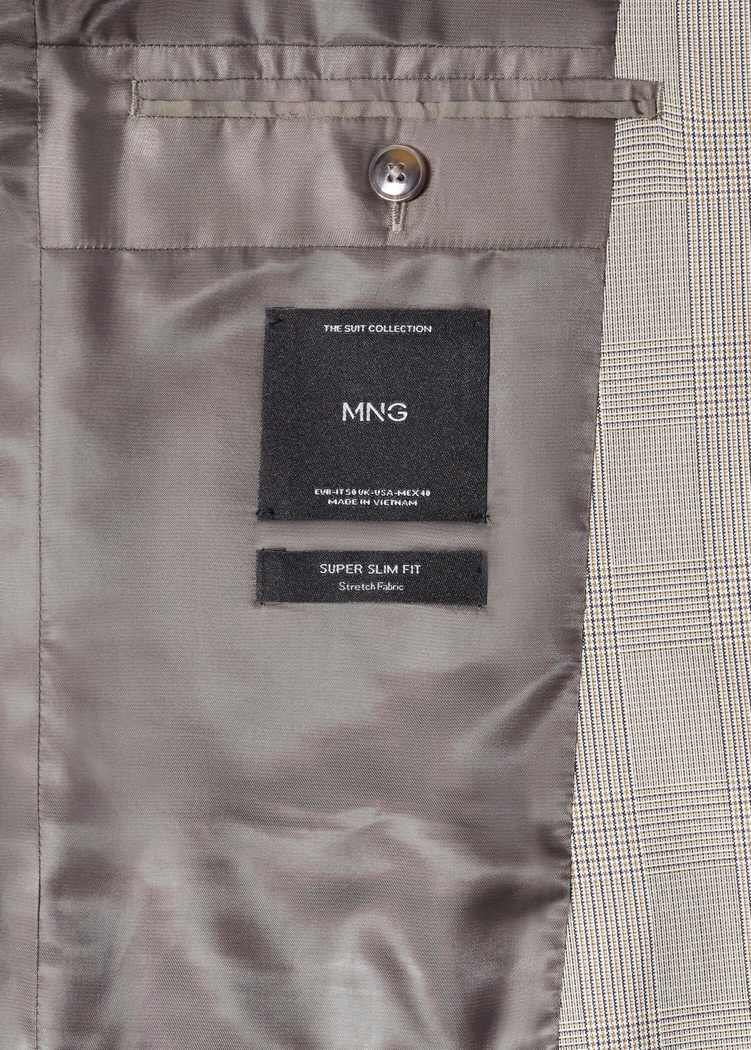 Σακάκι κοστουμιού εμπριμέ super slim fit - Λεπτομέρεια του προϊόντος 8