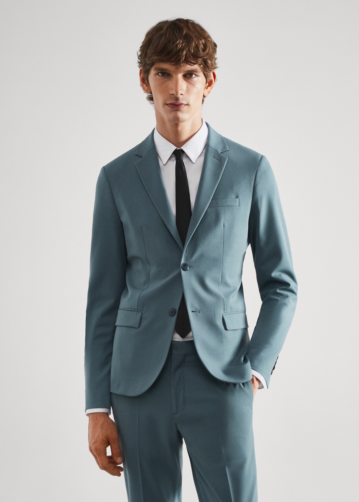 Σακάκι κοστουμιού super slim fit ύφασμα stretch - Μεσαίο πλάνο