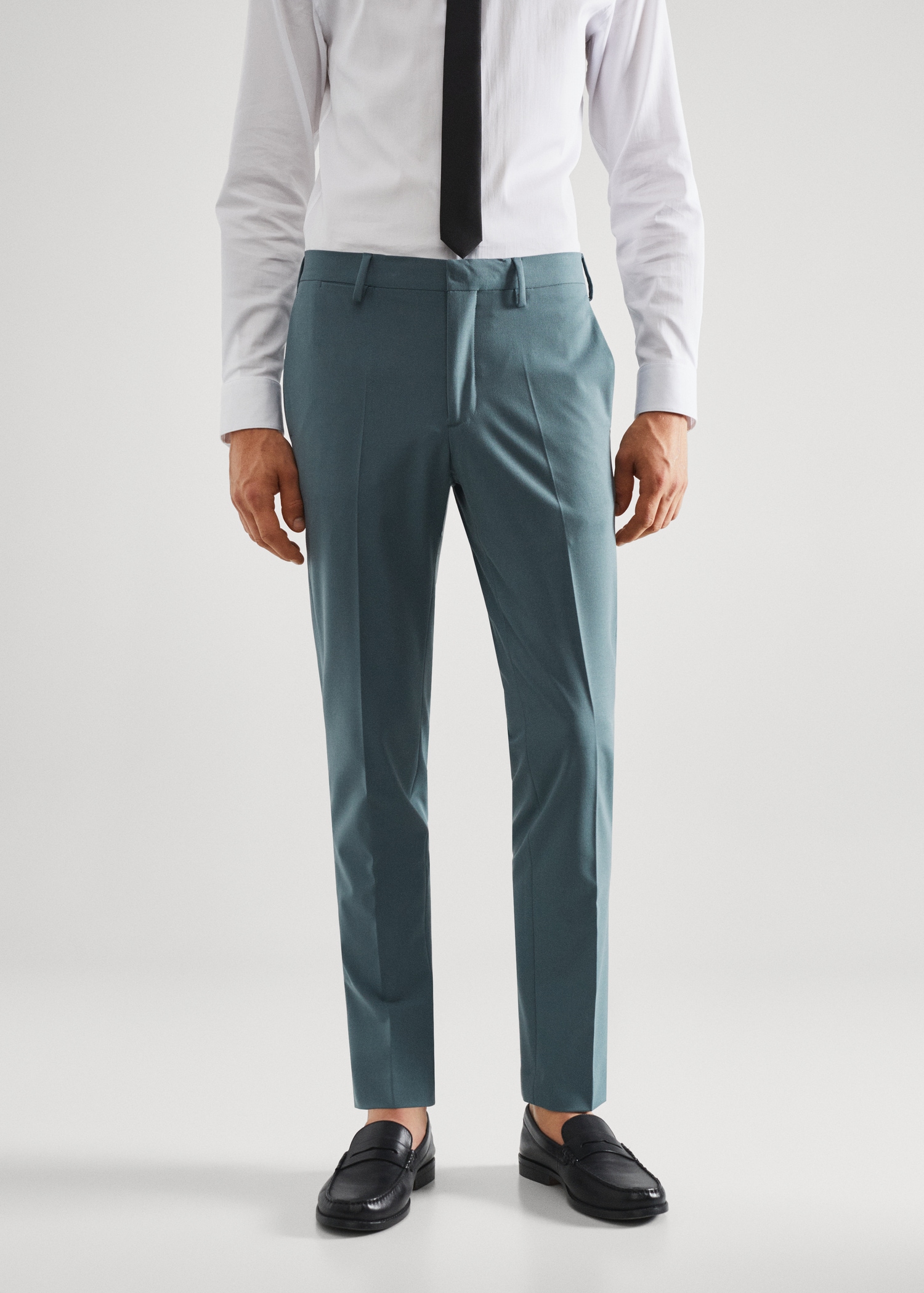 Stretch fabric super slim-fit suit trousers - Men | MANGO OUTLET USA Stretch fabric super slim-fit suit trousers - Men | MANGO OUTLET USA