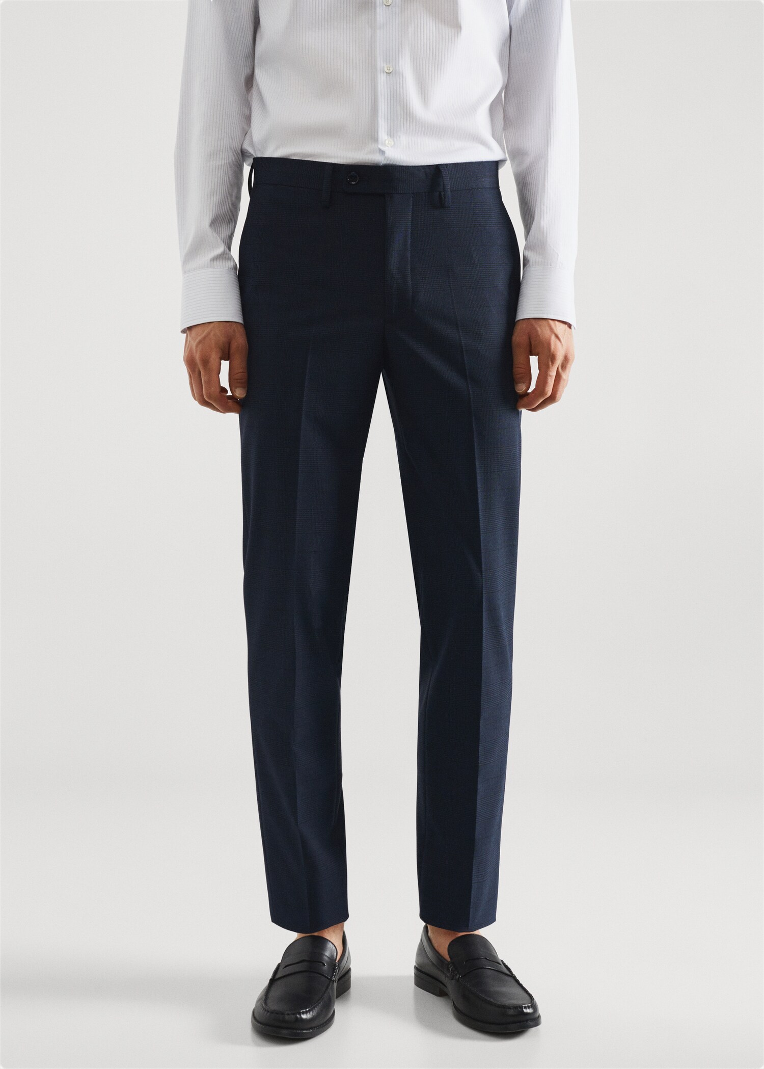 Stretch-fabric slim-fit printed suit pants - Medium plane
