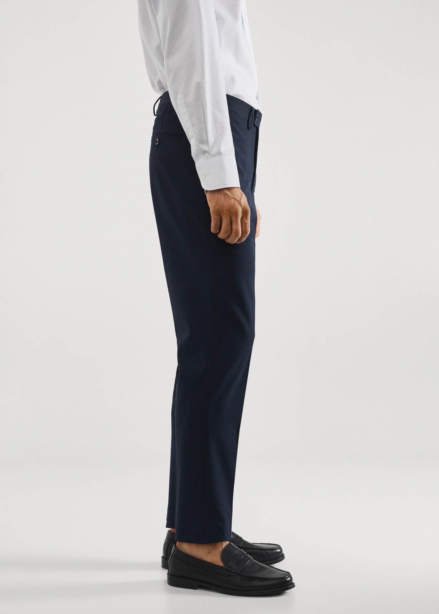 Stretch-fabric slim-fit printed suit pants - Details of the article 2