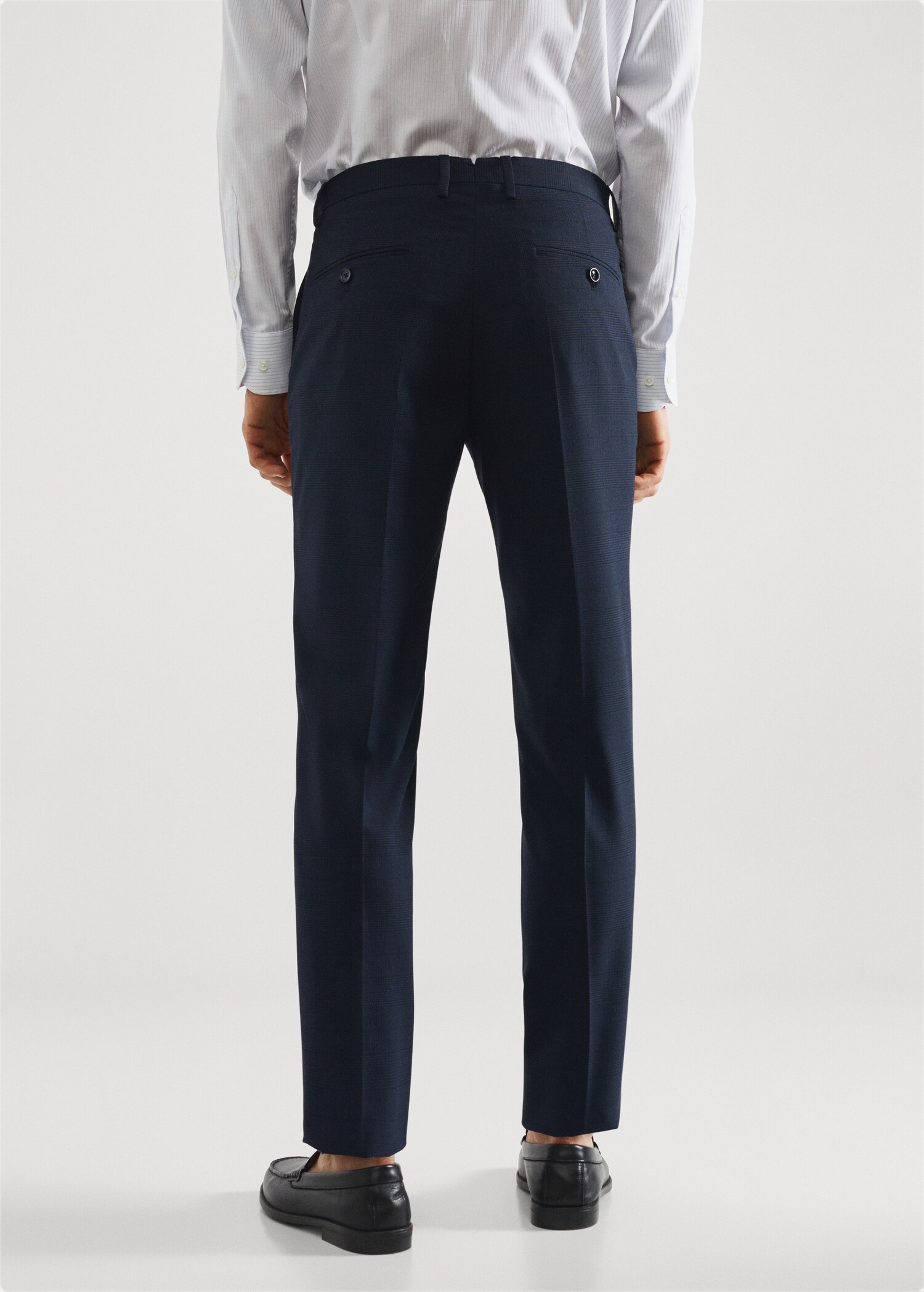 Stretch-fabric slim-fit printed suit pants - Reverse of the article
