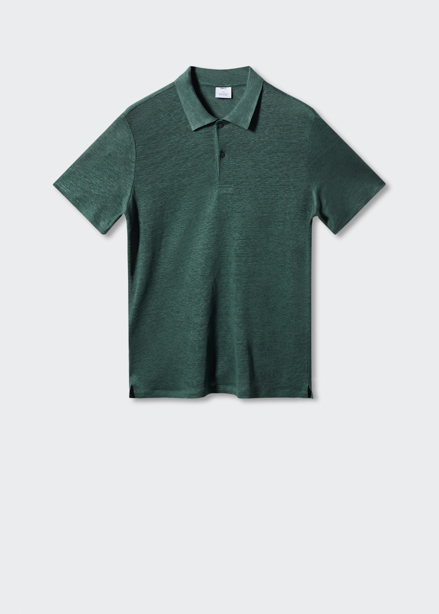 Slim fit 100% linen polo shirt - Article without model