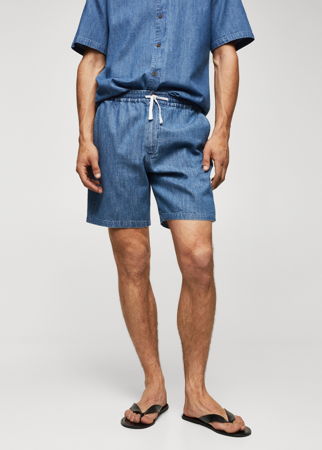Short en chambray outlet