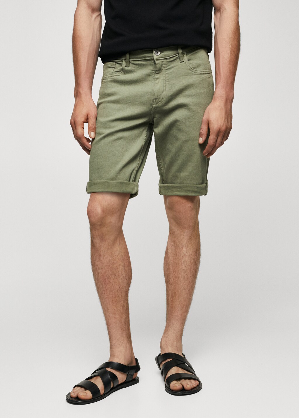 Slim fit denim bermuda shorts Men MANGO OUTLET USA