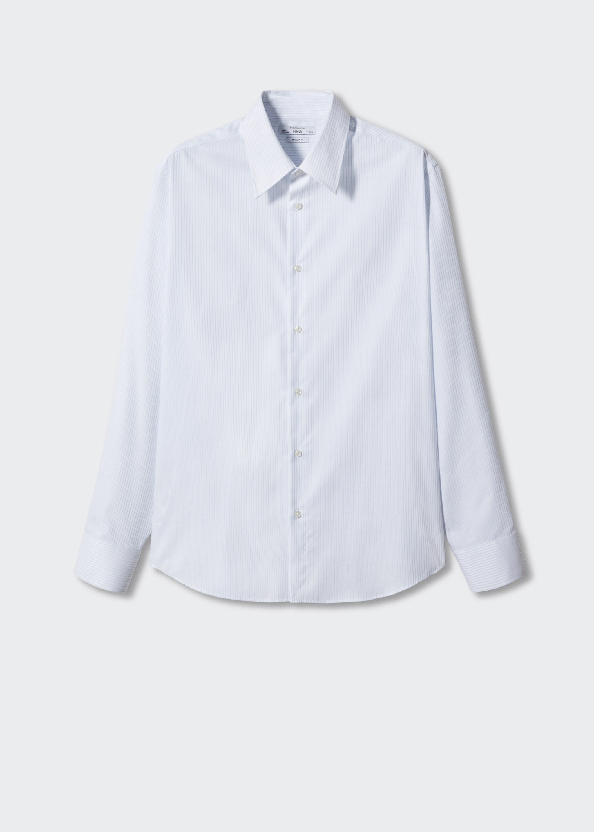 Regular-fit twill striped suit shirt - Article without model