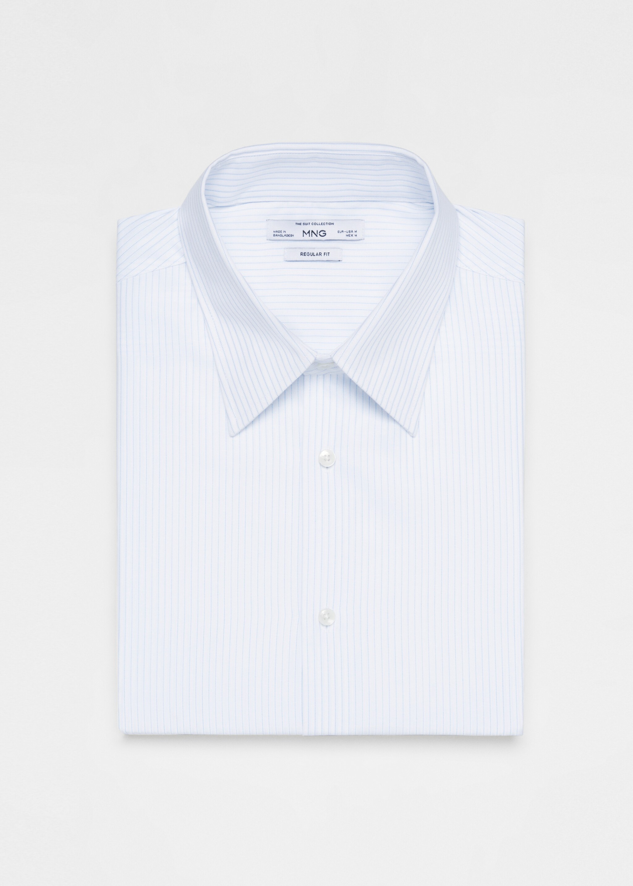 Regular-fit twill striped suit shirt - Details of the article 8