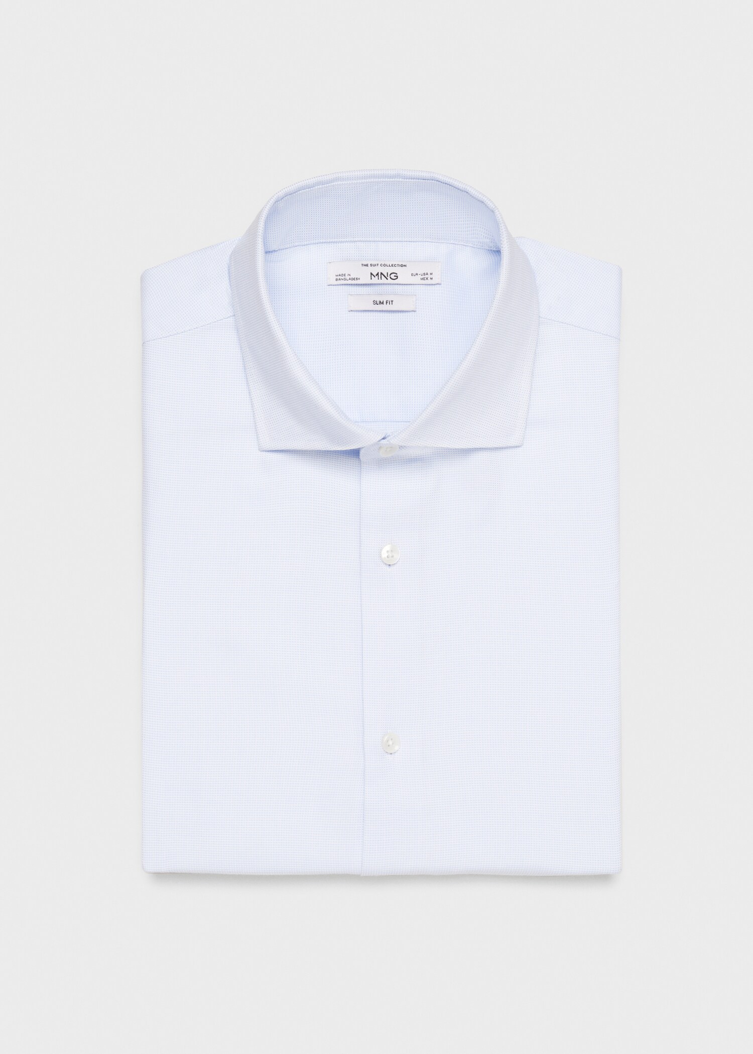 Slim fit structured suit shirt - Details of the article 0