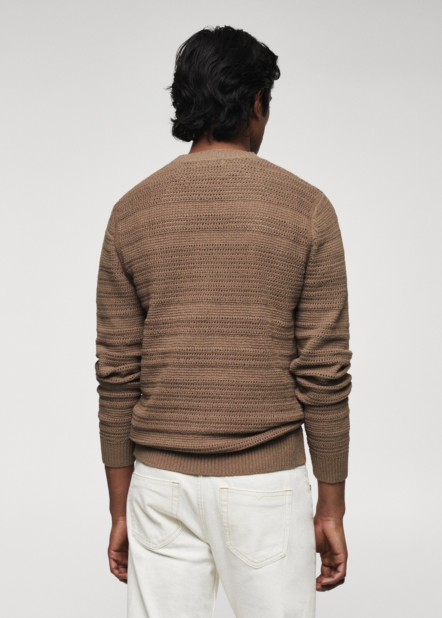 Openwork cotton sweater - Reverse of the article