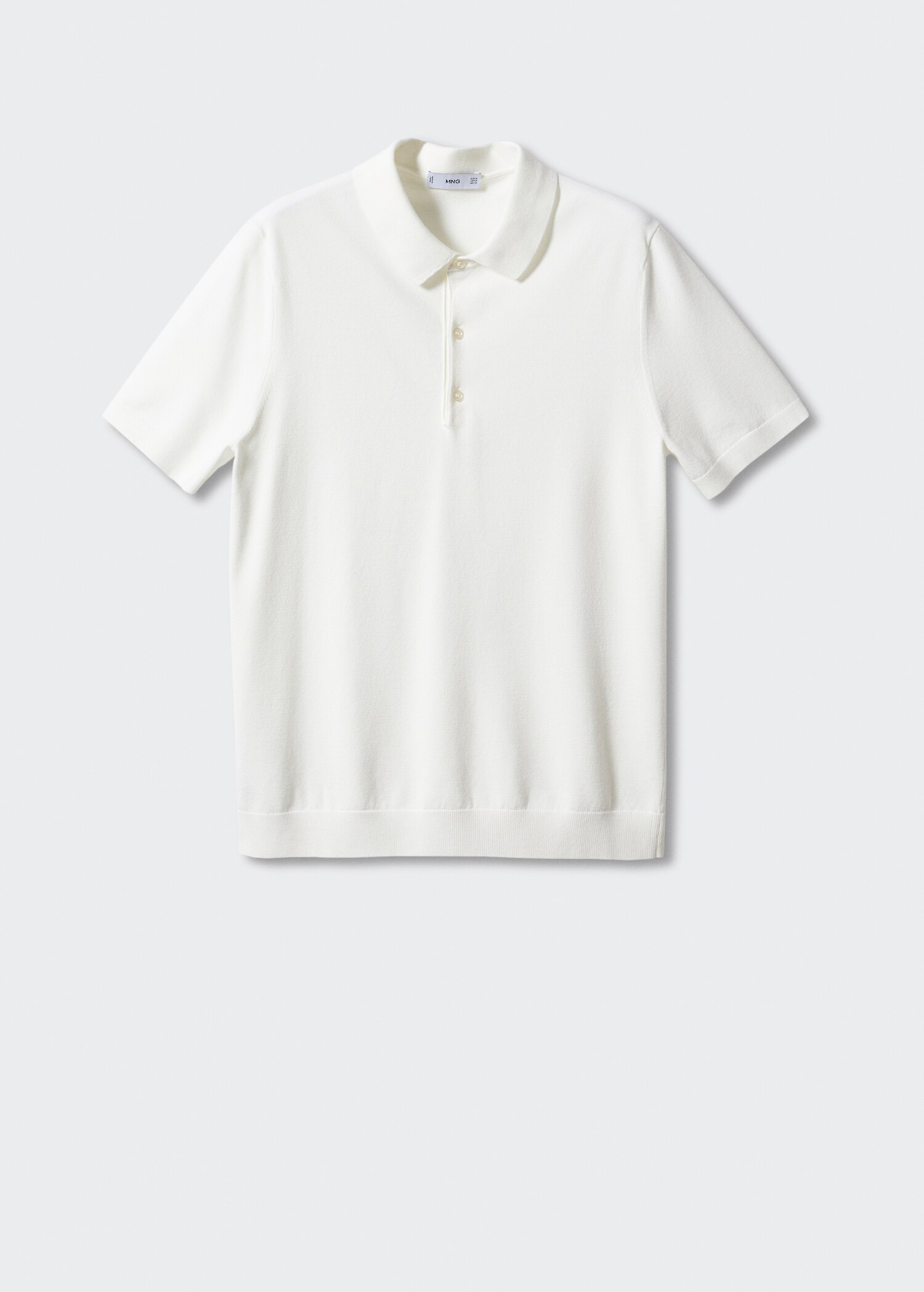 Tricou polo tricot subțire - Articol fără model