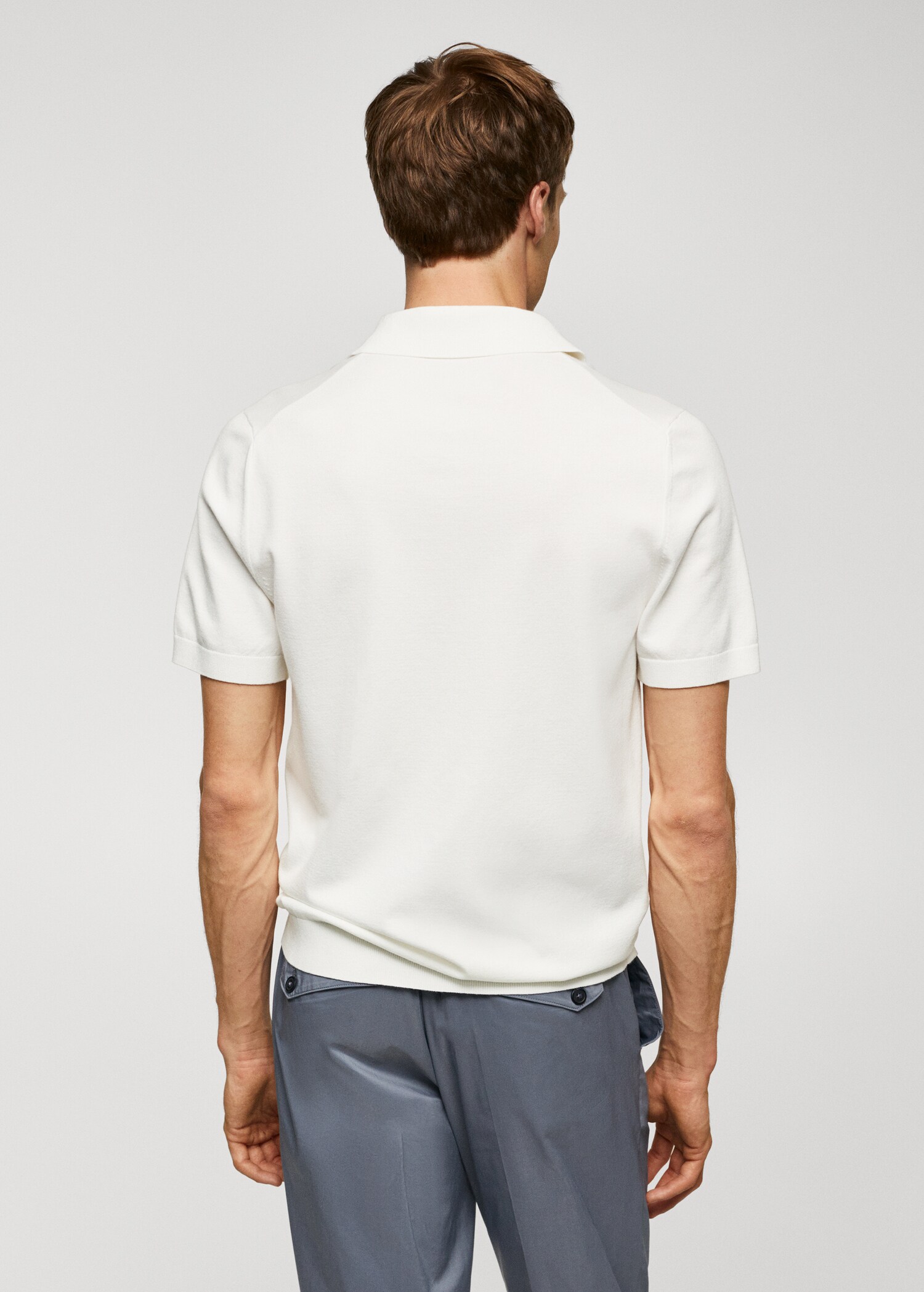Tricou polo tricot subțire - Spatele articolului