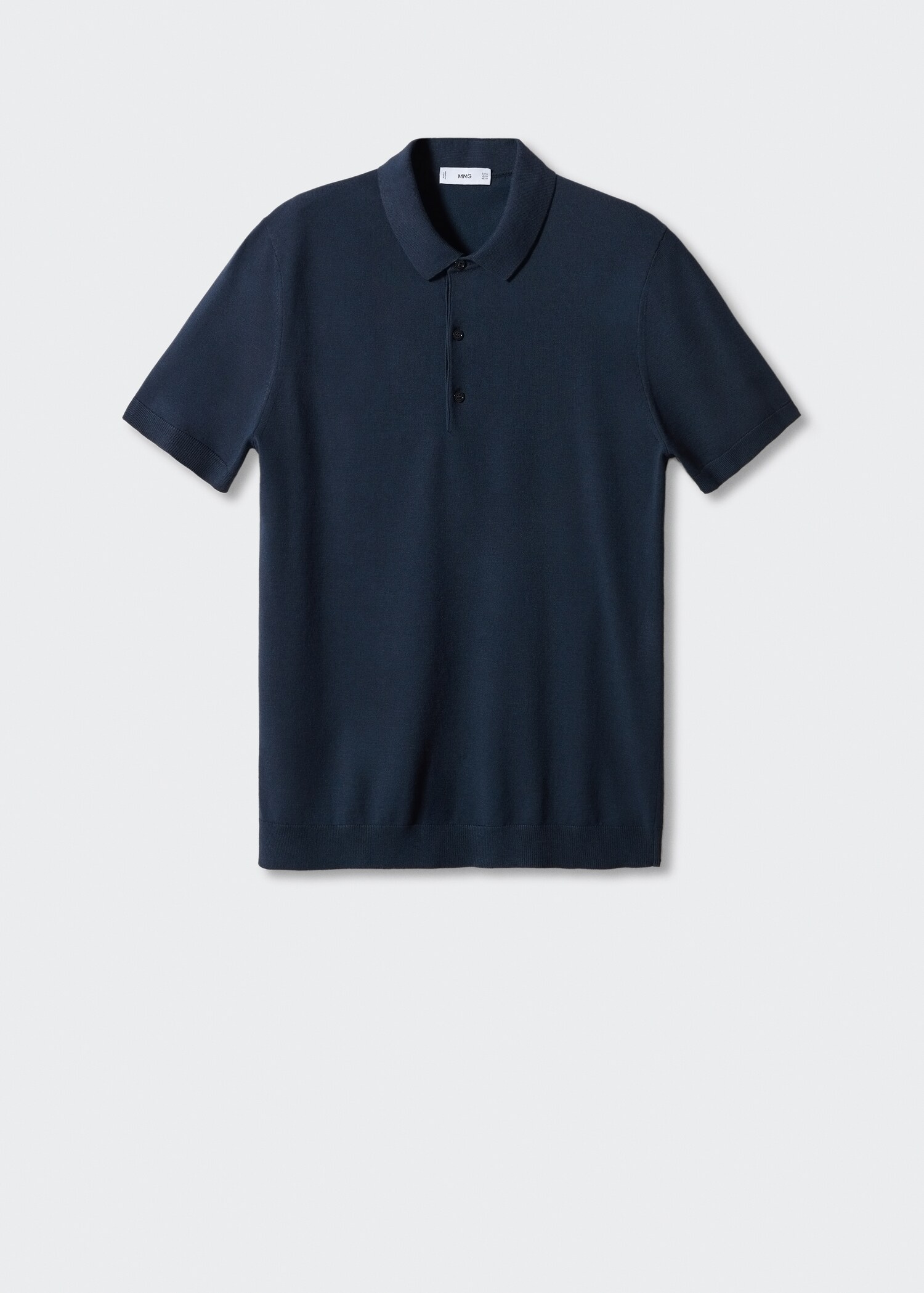 Tricou polo tricot subțire - Articol fără model