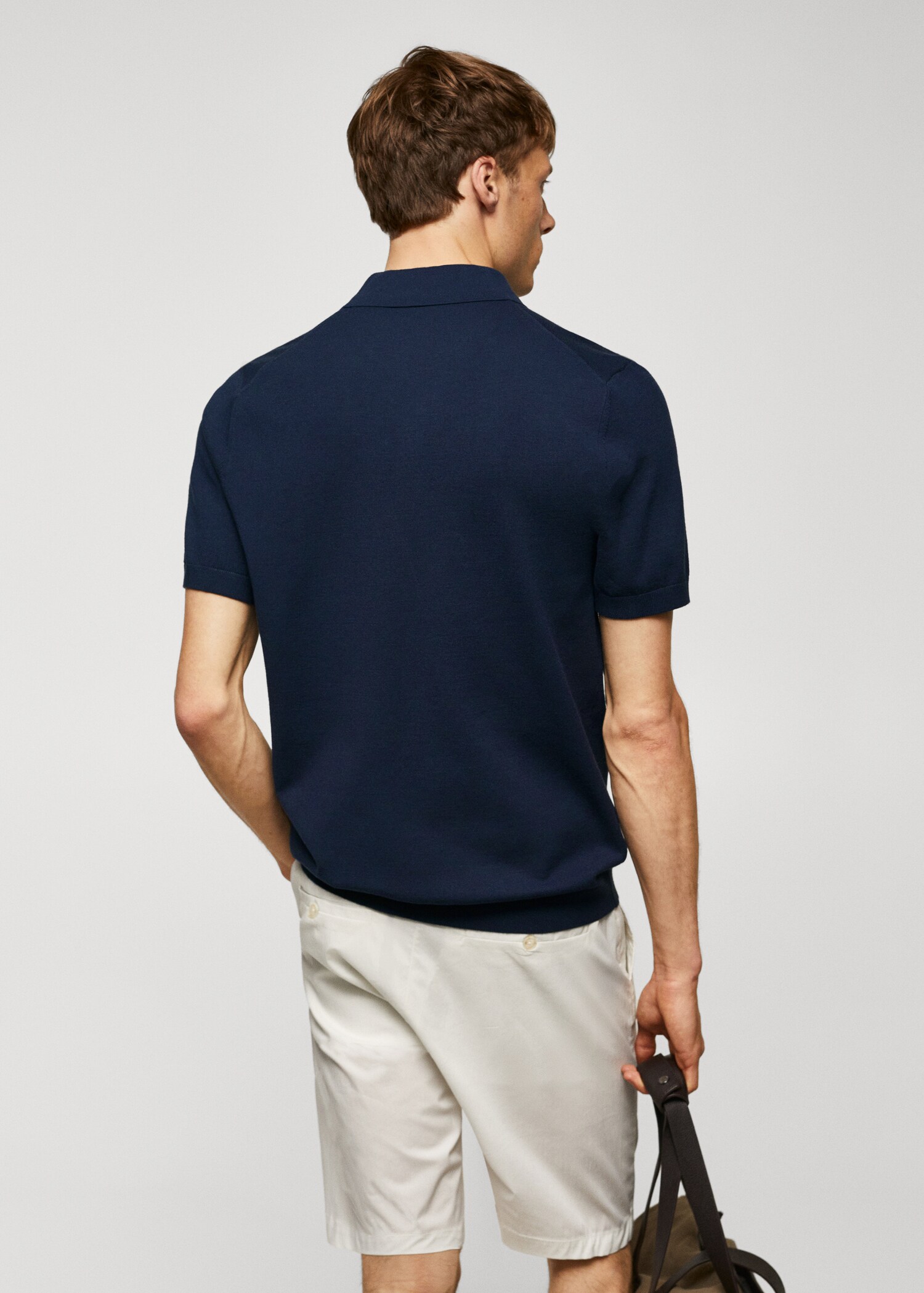 Tricou polo tricot subțire - Spatele articolului