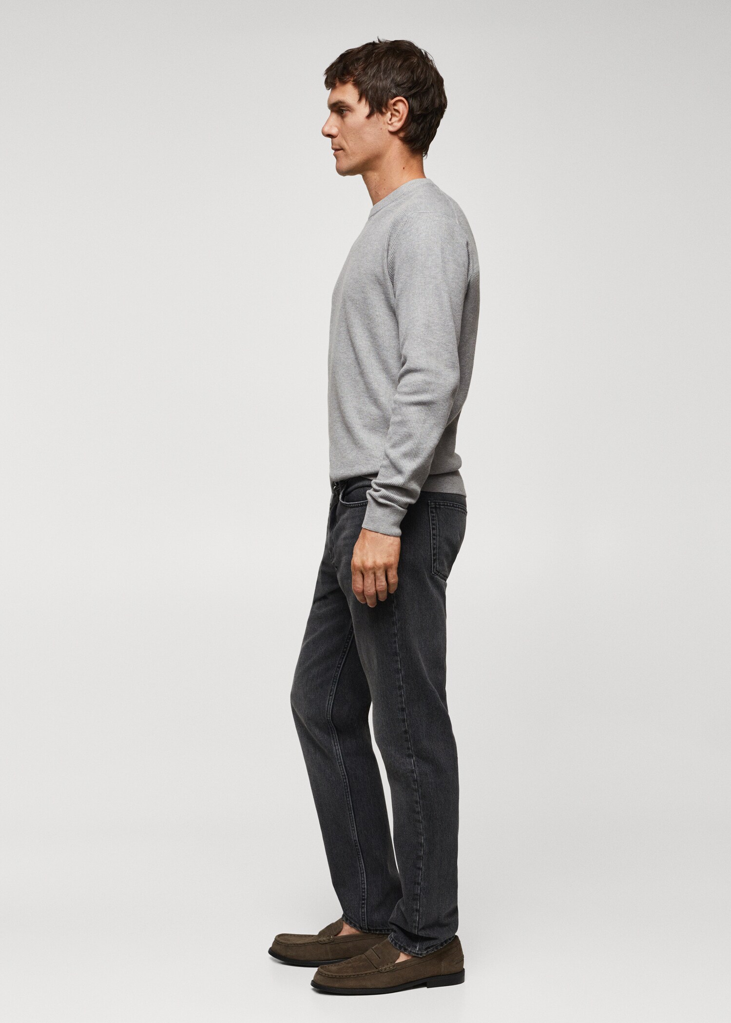 Structured cotton sweater - Details of the article 2