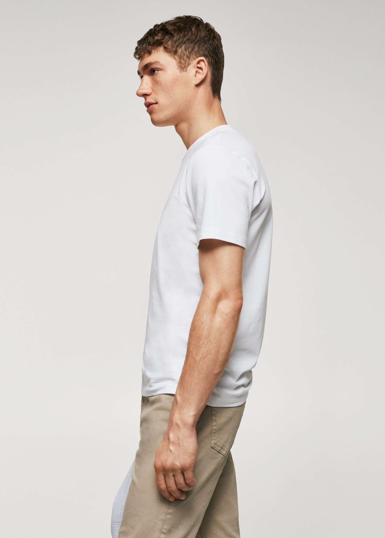 Stretch cotton T-shirt - Details of the article 2
