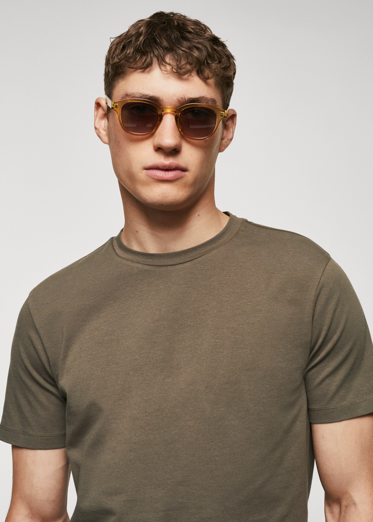Stretch cotton T-shirt - Details of the article 1