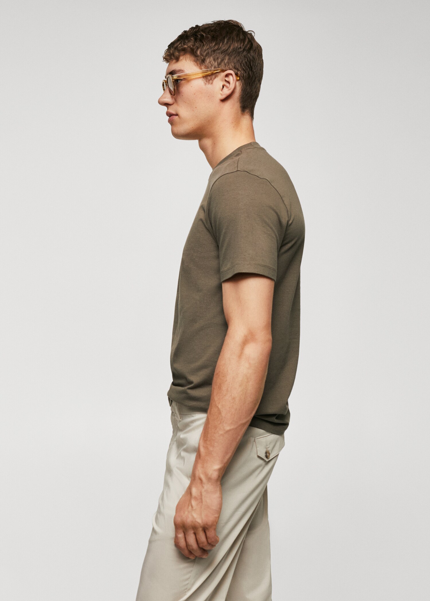 Stretch cotton T-shirt - Details of the article 2