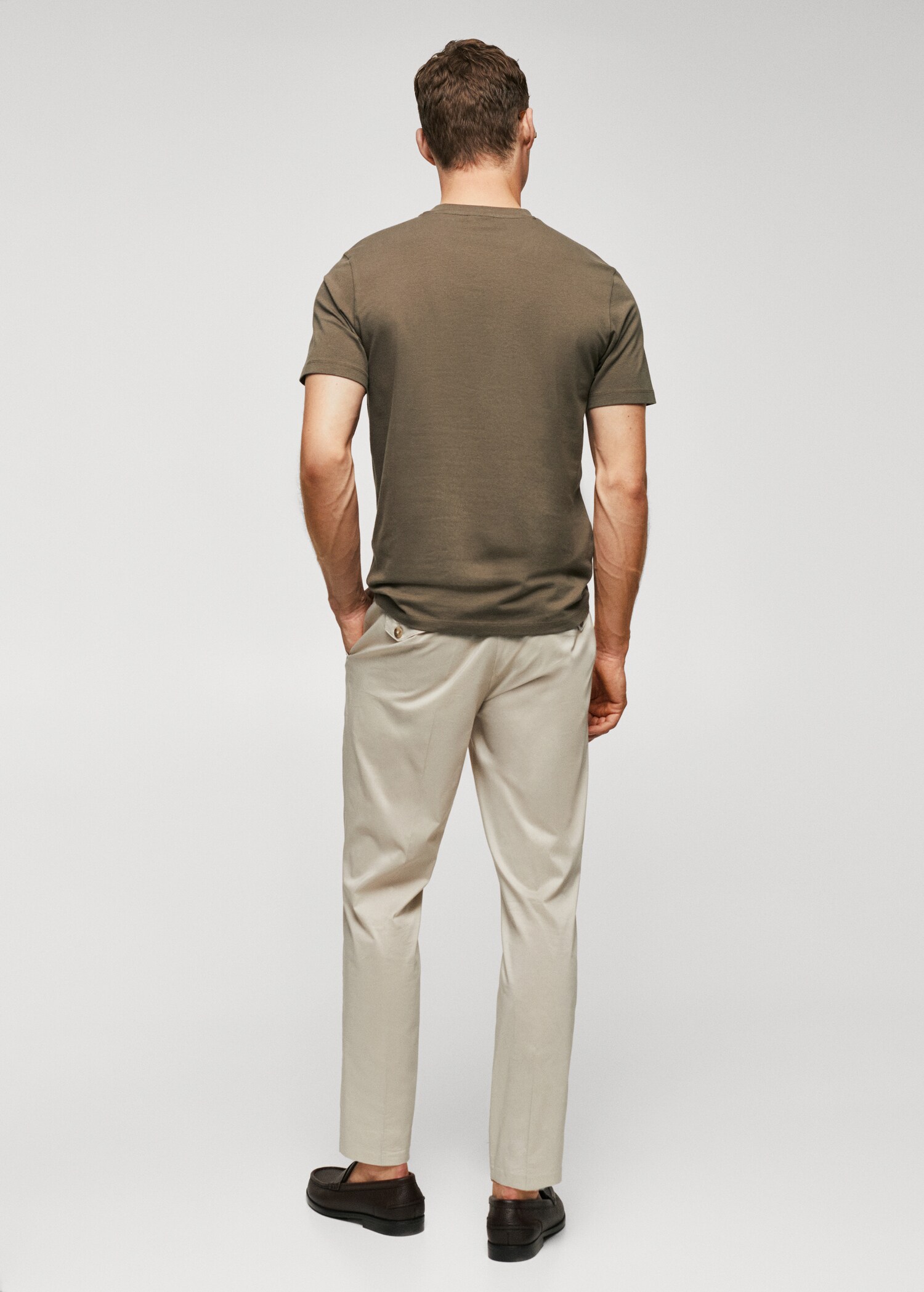 Stretch cotton T-shirt - Reverse of the article