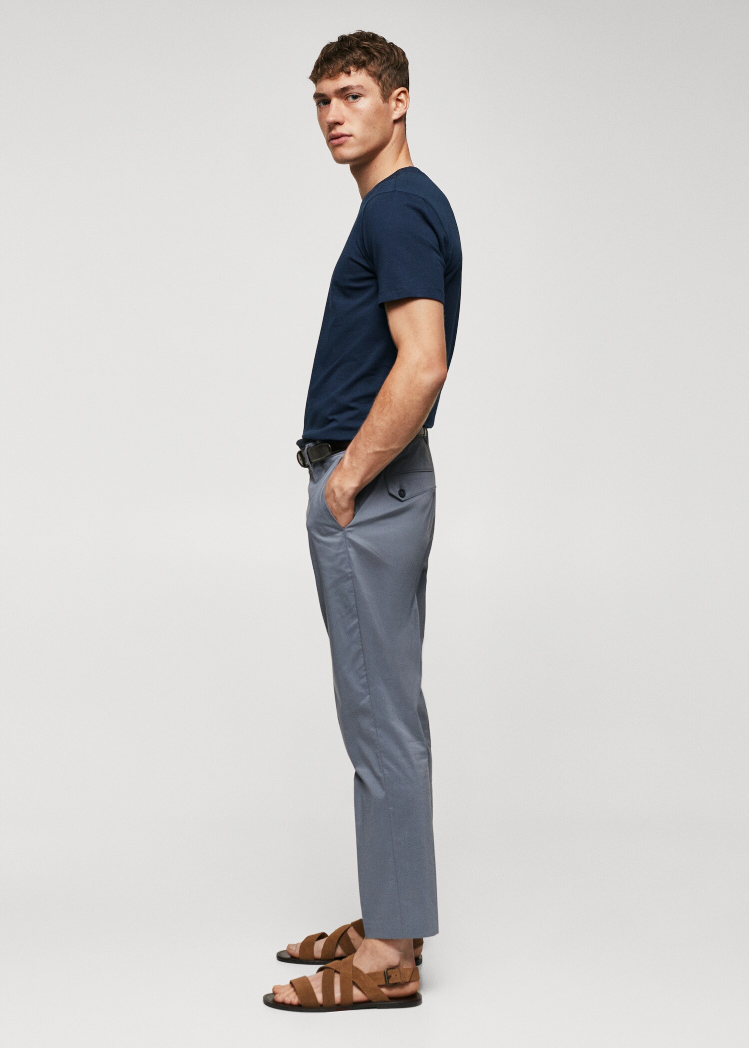 Stretch cotton T-shirt - Details of the article 2