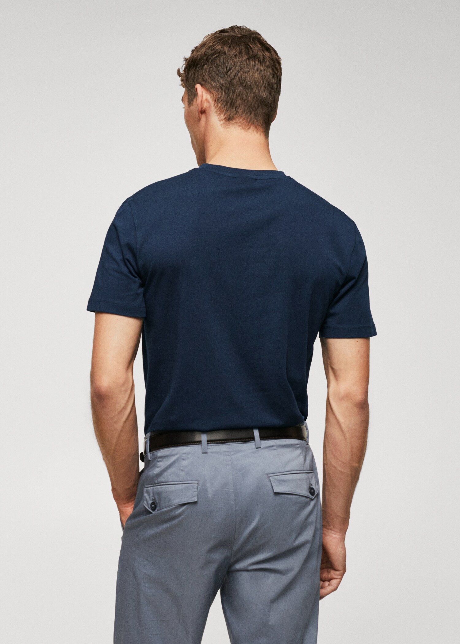 Stretch cotton T-shirt - Reverse of the article