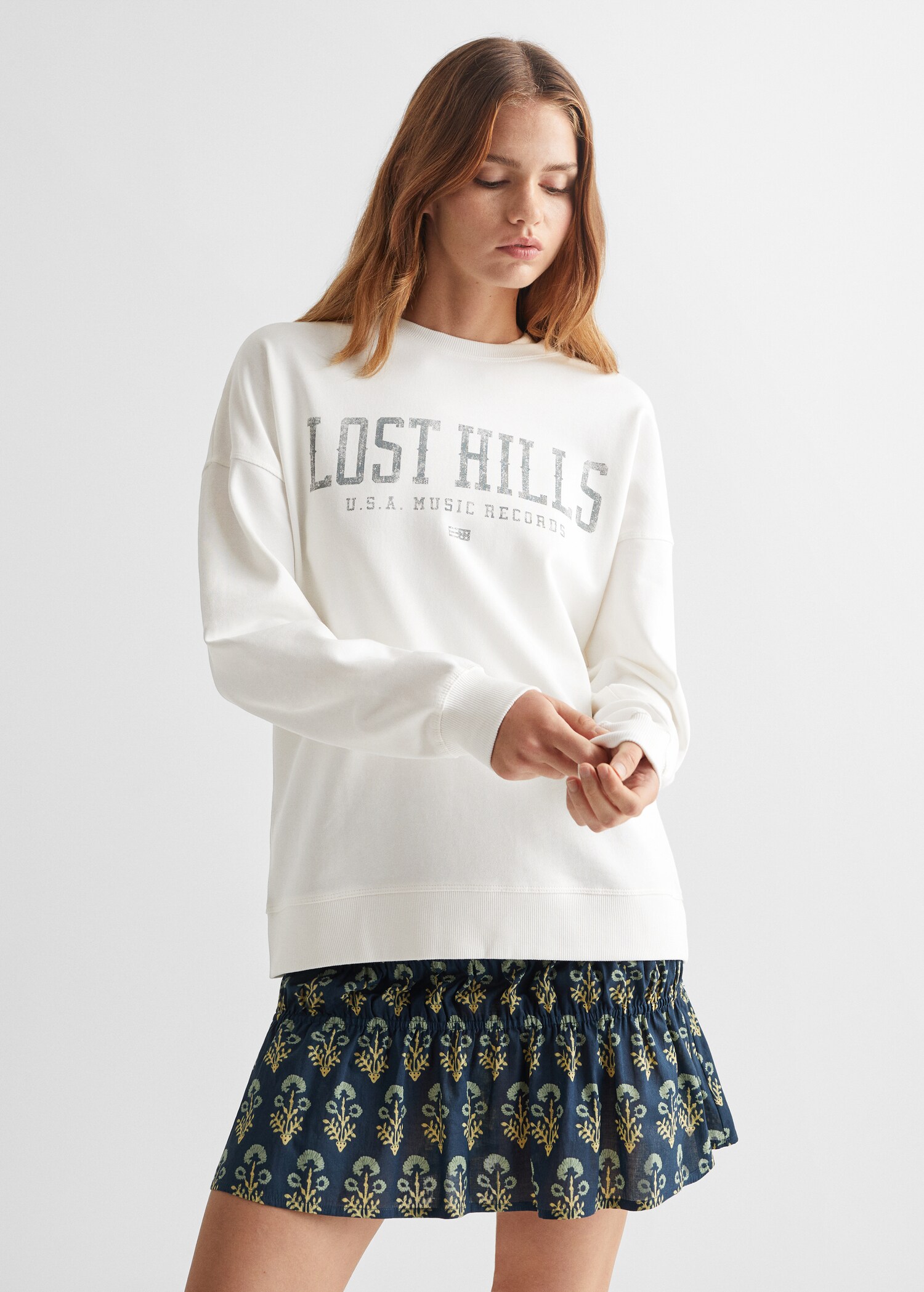 Message cotton sweatshirt - Medium plane